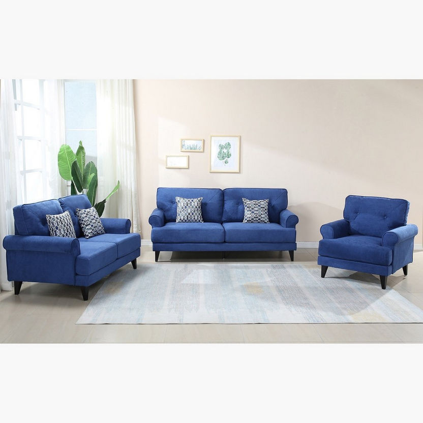Ibiza 3-Seater Fabric Sofa with 2 Cushions-Sofas-image-7