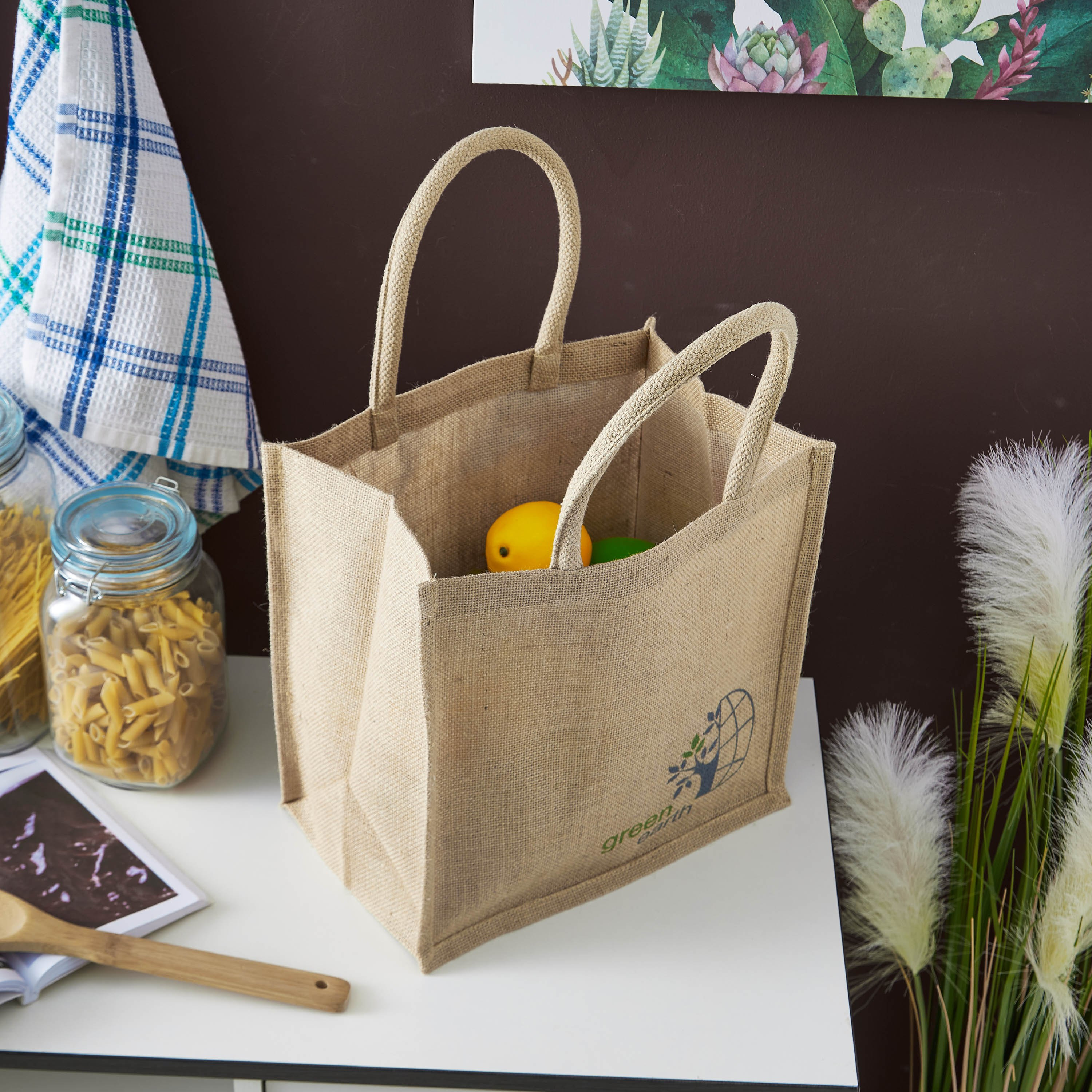 Go Green Multiutility Jute Bag - 30x20x46 cm-hbxhomeware-kitchenware-lunchbagsandboxes-image-2