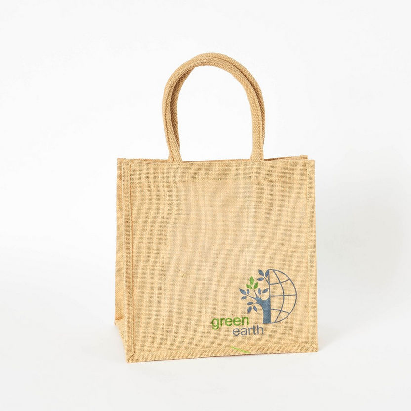 Go Green Multiutility Jute Large Lunch Bag - 30x20x46 cm-Lunch Boxes-image-4