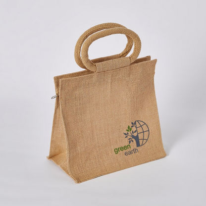 Go Green Multiutility Jute Lunch Bag - 25x15x36 cm