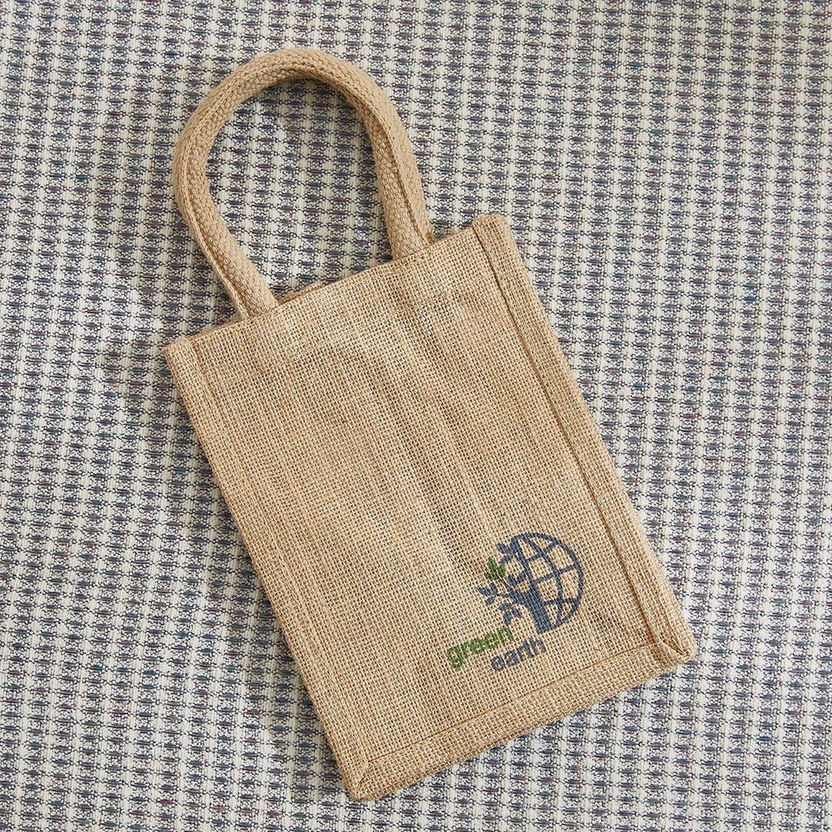 Go Green Multiutility Jute Lunch Bag - 17x17x40 cm-Lunch Boxes-image-1