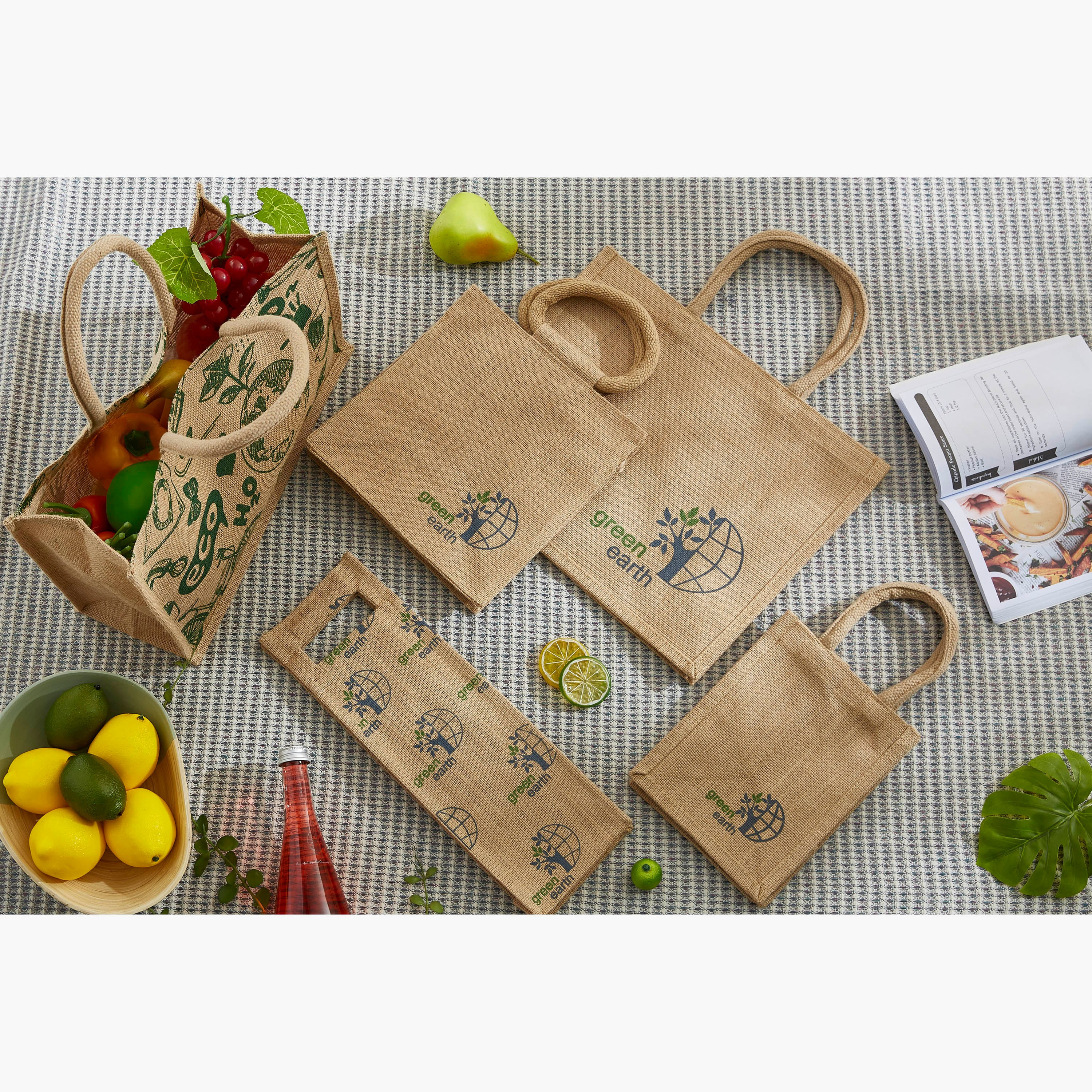 شنطة غداء جوت متعددة الاستخدامات من جو جرين - 40x17x17 سم-hbxhomeware-hbxkitchen-image-4