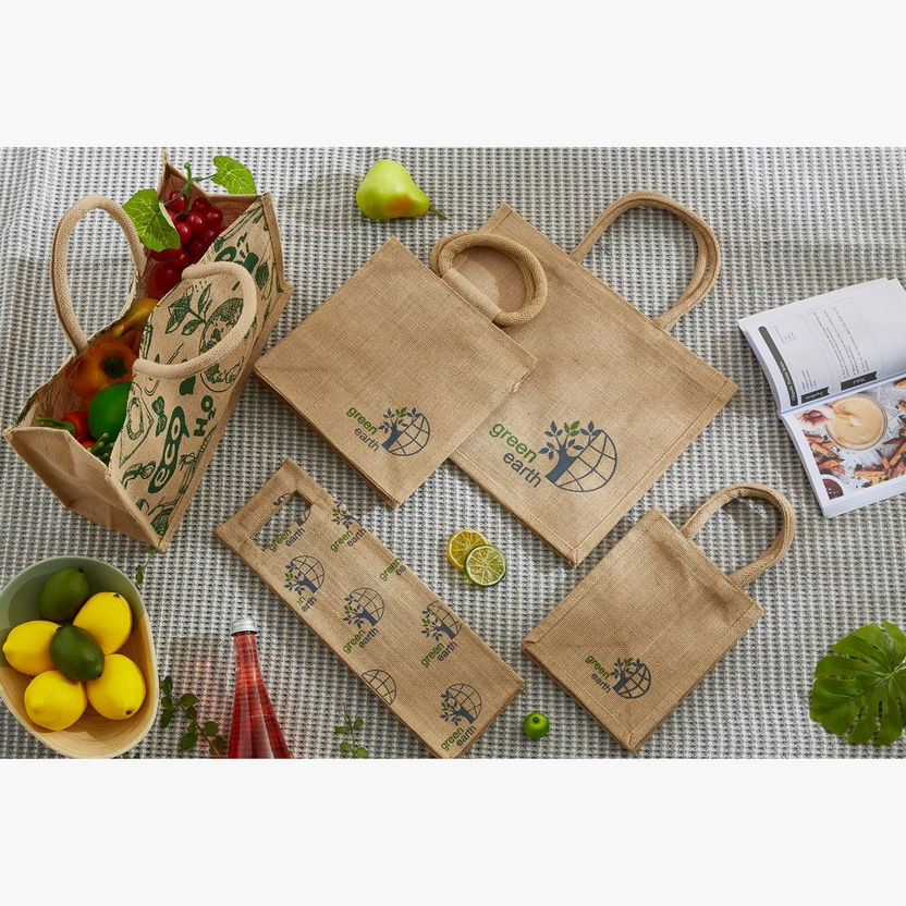 Go Green Multiutility Jute Lunch Bag - 17x17x40 cm-Lunch Boxes-image-3