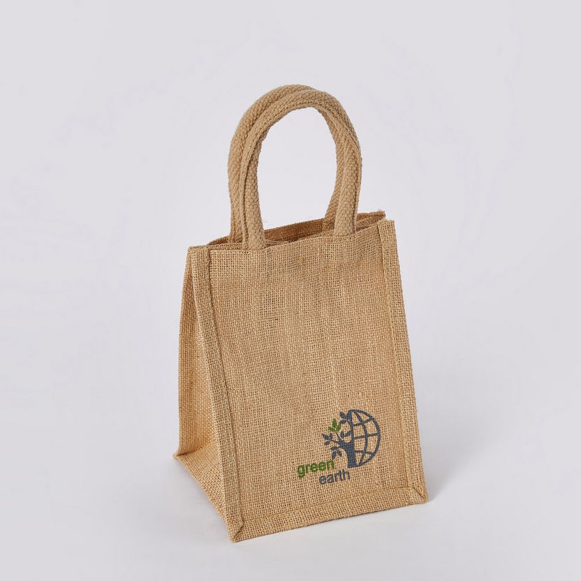 Go Green Multiutility Jute Lunch Bag - 17x17x40 cm-Lunch Boxes-image-4