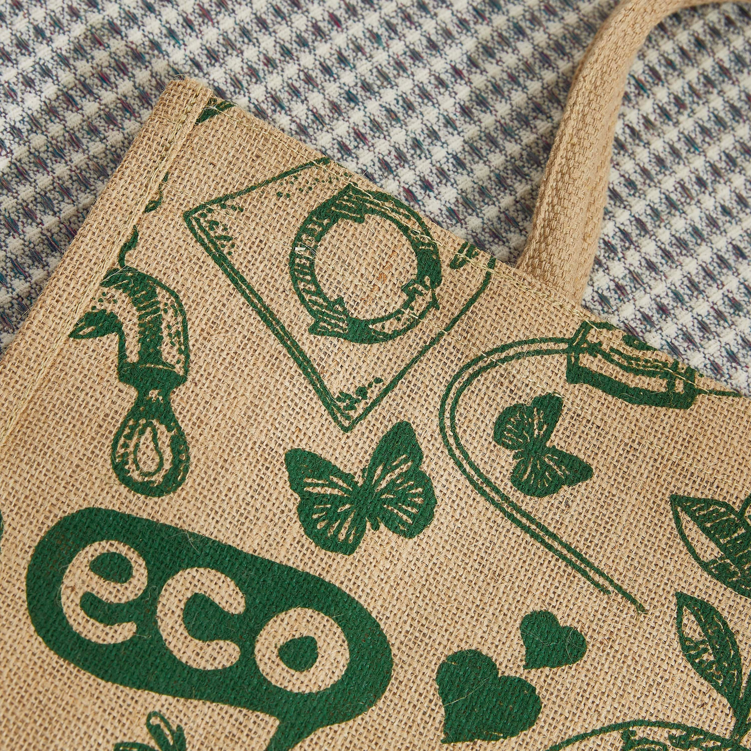 Illustrated Bridge Jute Shopping Bag - 38x15x46 cm-hbxhomeware-hbxkitchen-image-3