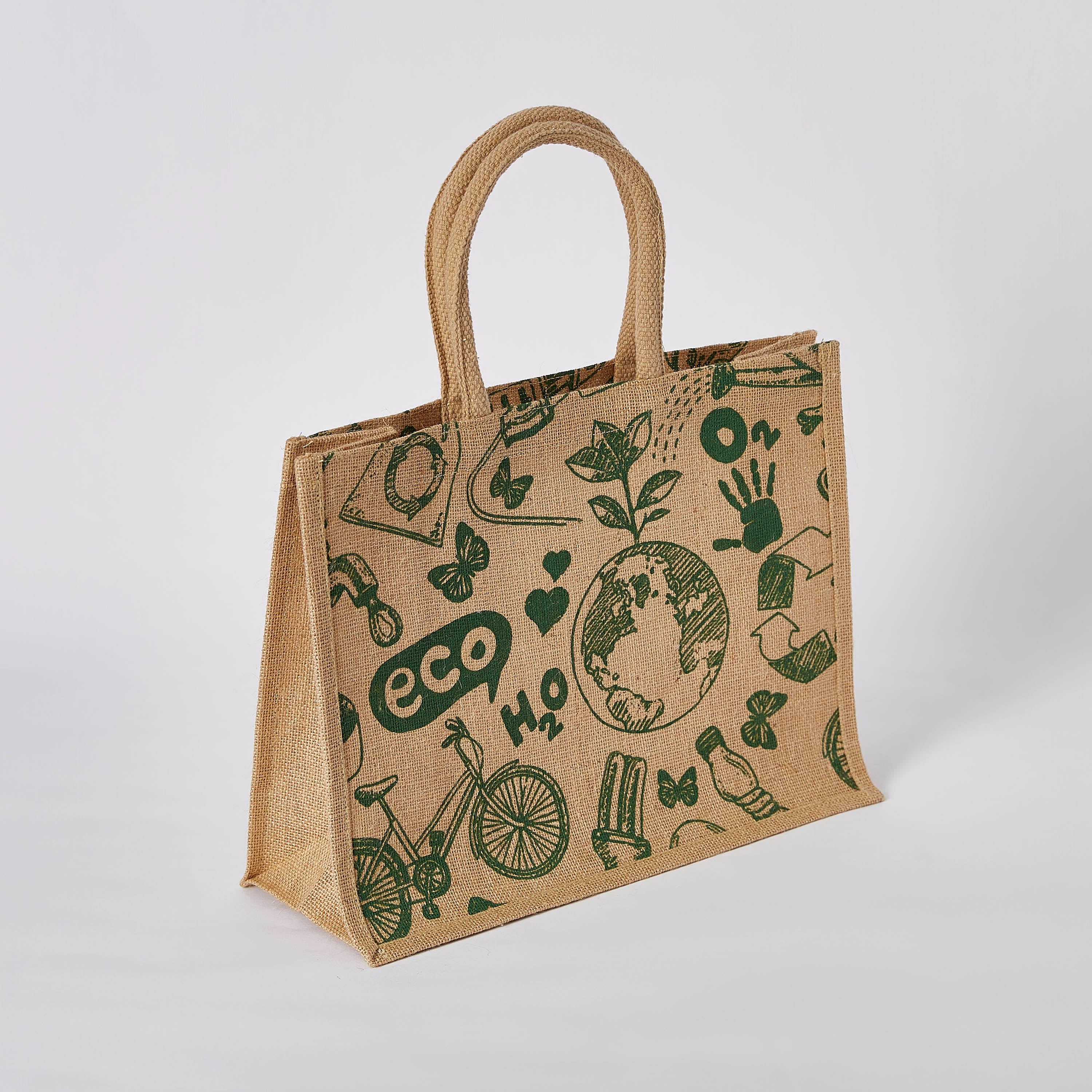 Illustrated Bridge Jute Shopping Bag - 38x15x46 cm-hbxhomeware-hbxkitchen-image-5