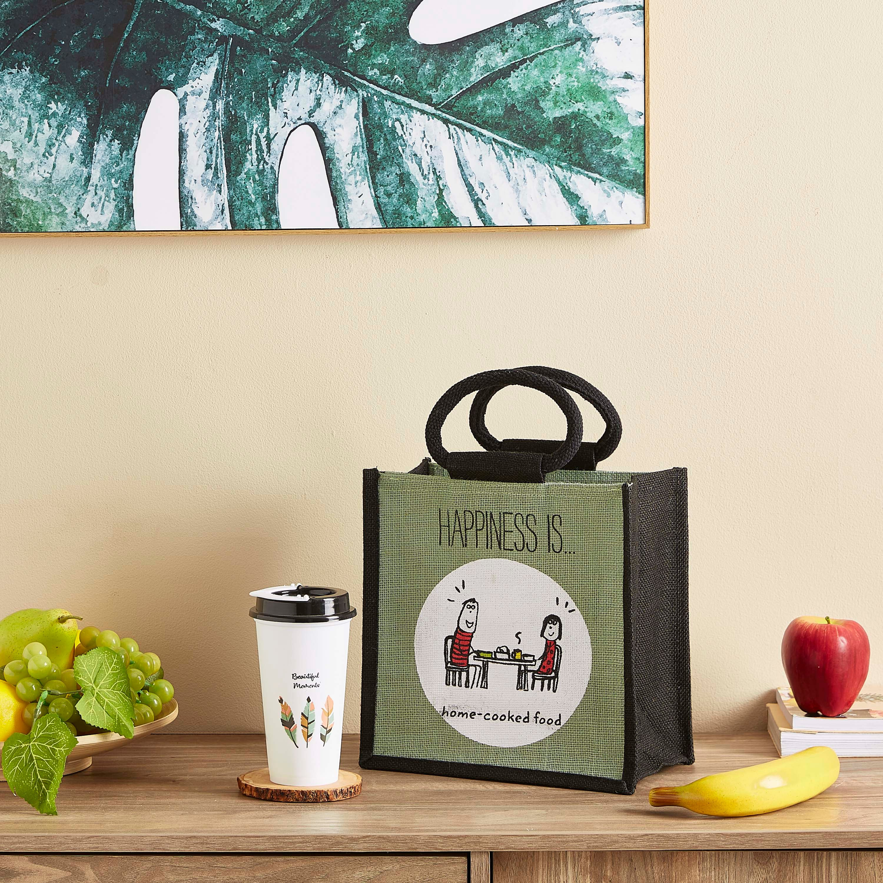 شنطة غداء جوت متعددة الاستخدامات من هابينس - 36x15x25 سم-hbxhomeware-kitchenware-lunchbagsandboxes-image-5