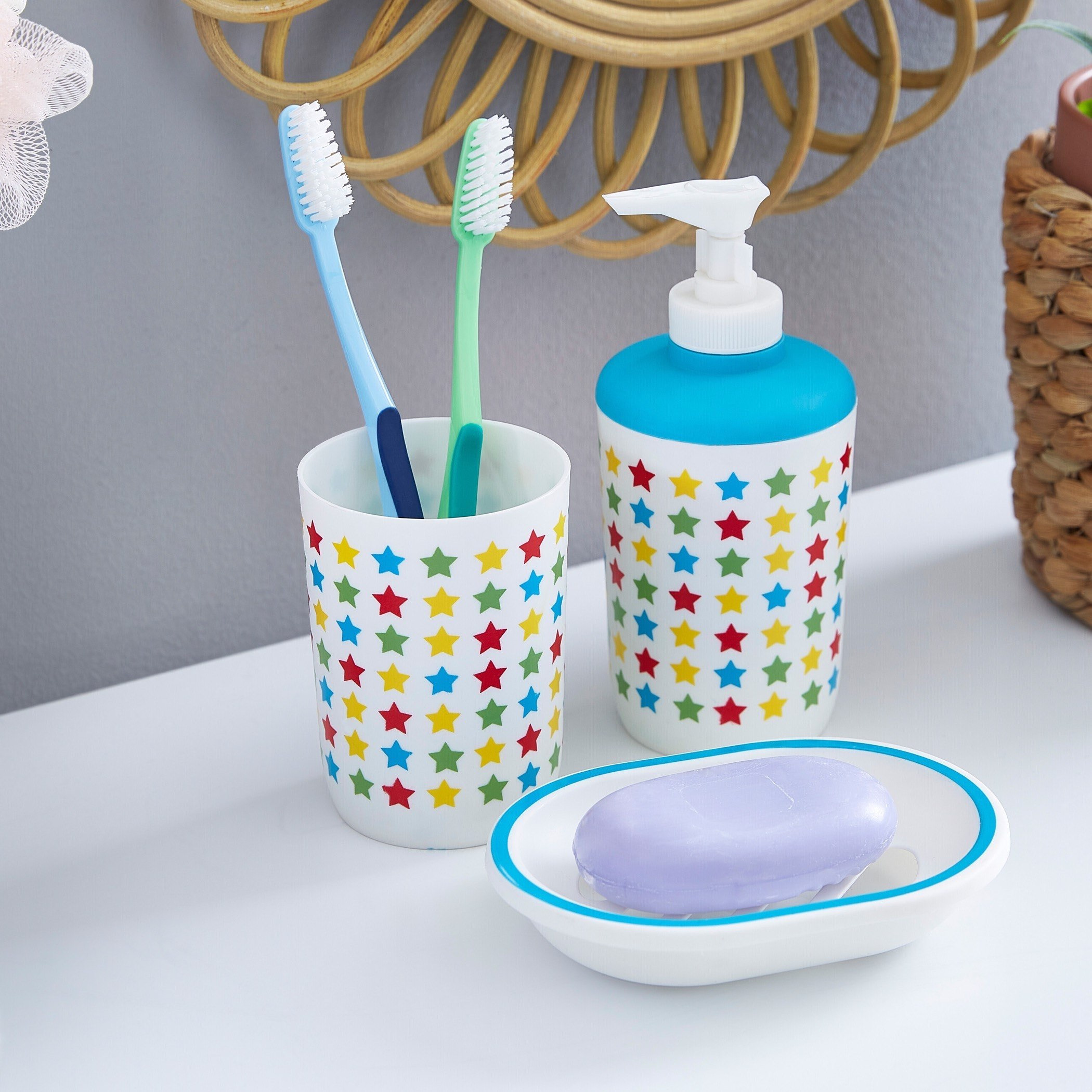 Star Print 3-Piece Bath Set-hbxhomeware-hbxkidsandyouth-image-1
