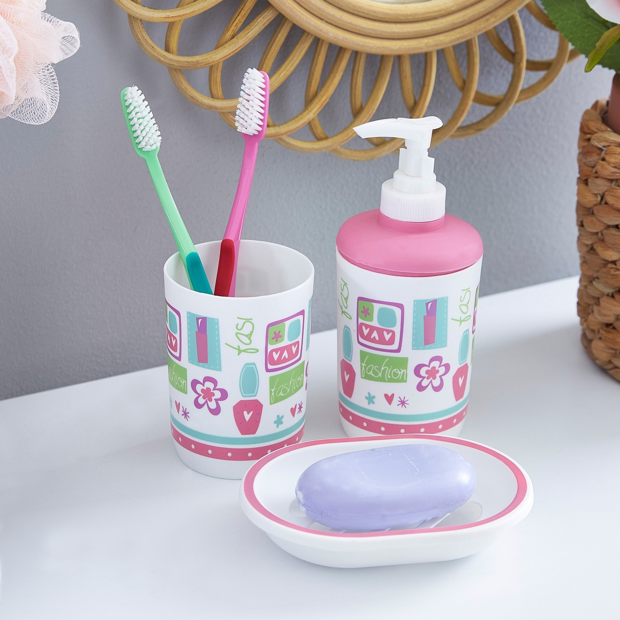 Glamor Printed 3-Piece Bath Set-hbxhomeware-hbxkidsandyouth-image-1