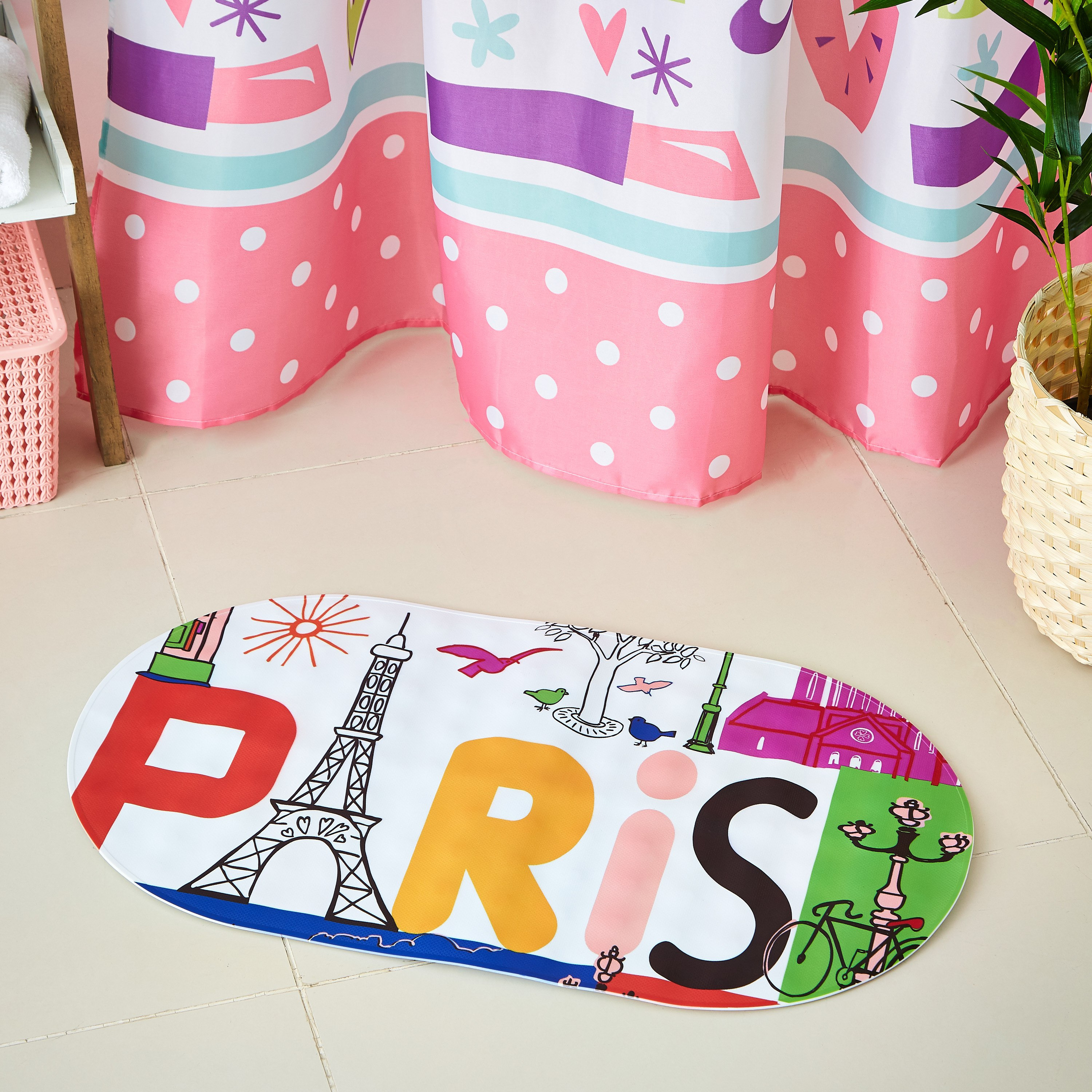 سجادة حمام بطبعات باريس - 69x40 سم-hbxhomeware-kidsessentials-kidsbathmatsandtubmats-image-1