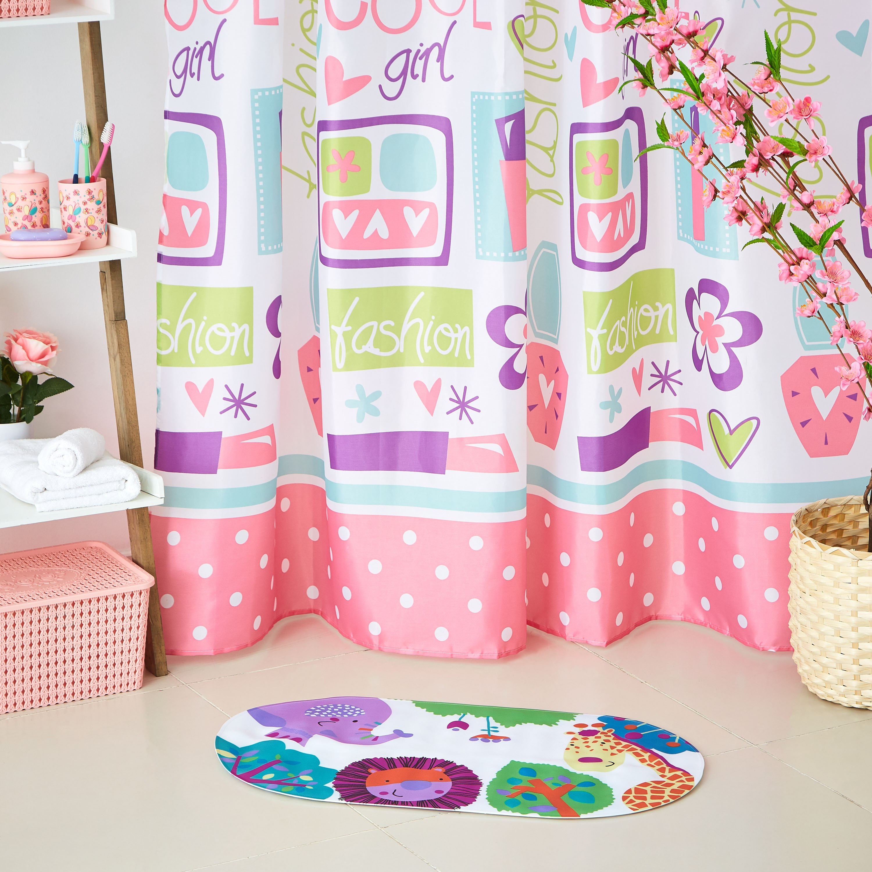 سجادة حمام بي في سي بطبعات غابة - 69x40 سم-hbxhomeware-kidsessentials-kidsbathmatsandtubmats-image-4