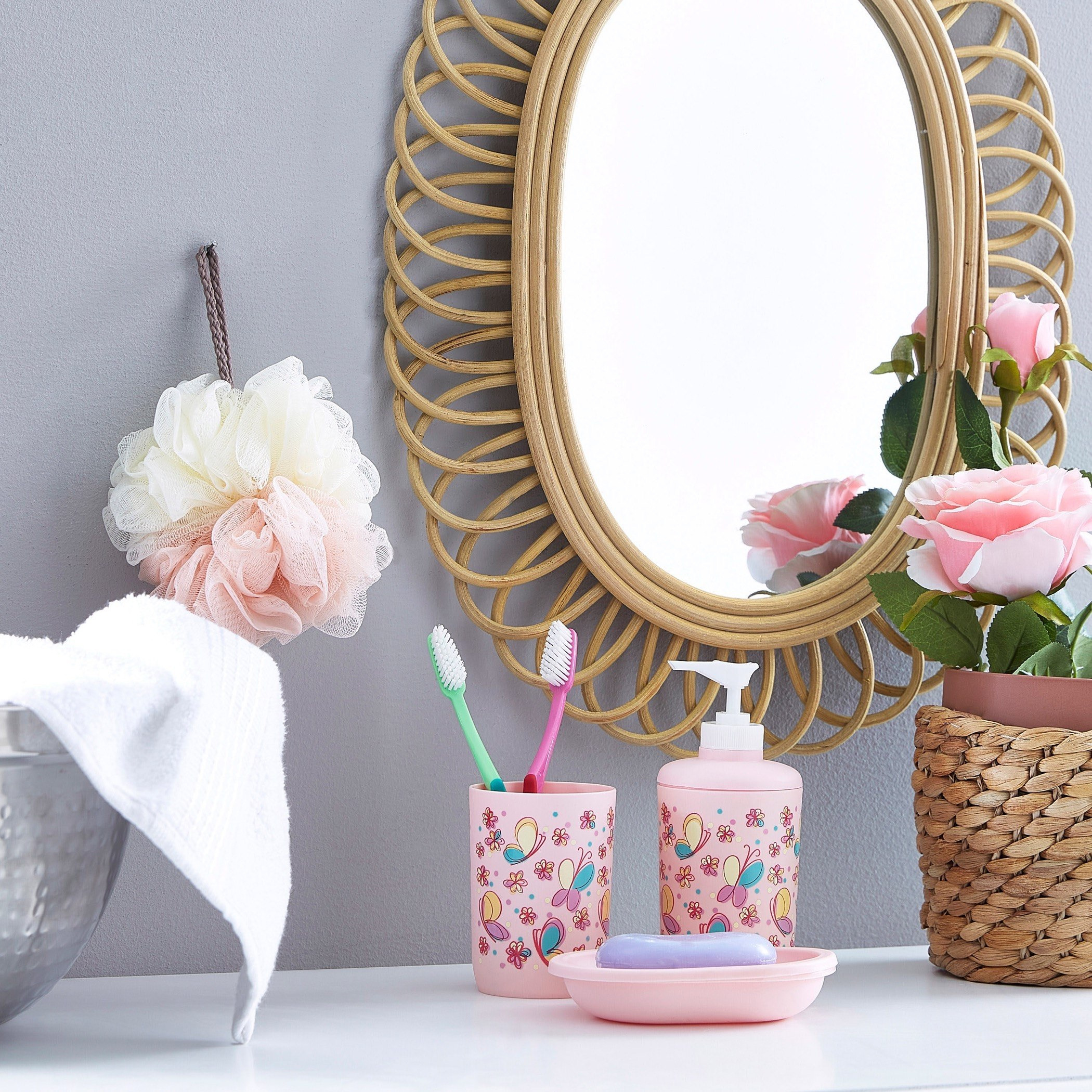 طقم حمام 3 قطع بطبعات فراشات-hbxhomeware-hbxkidsandyouth-image-3