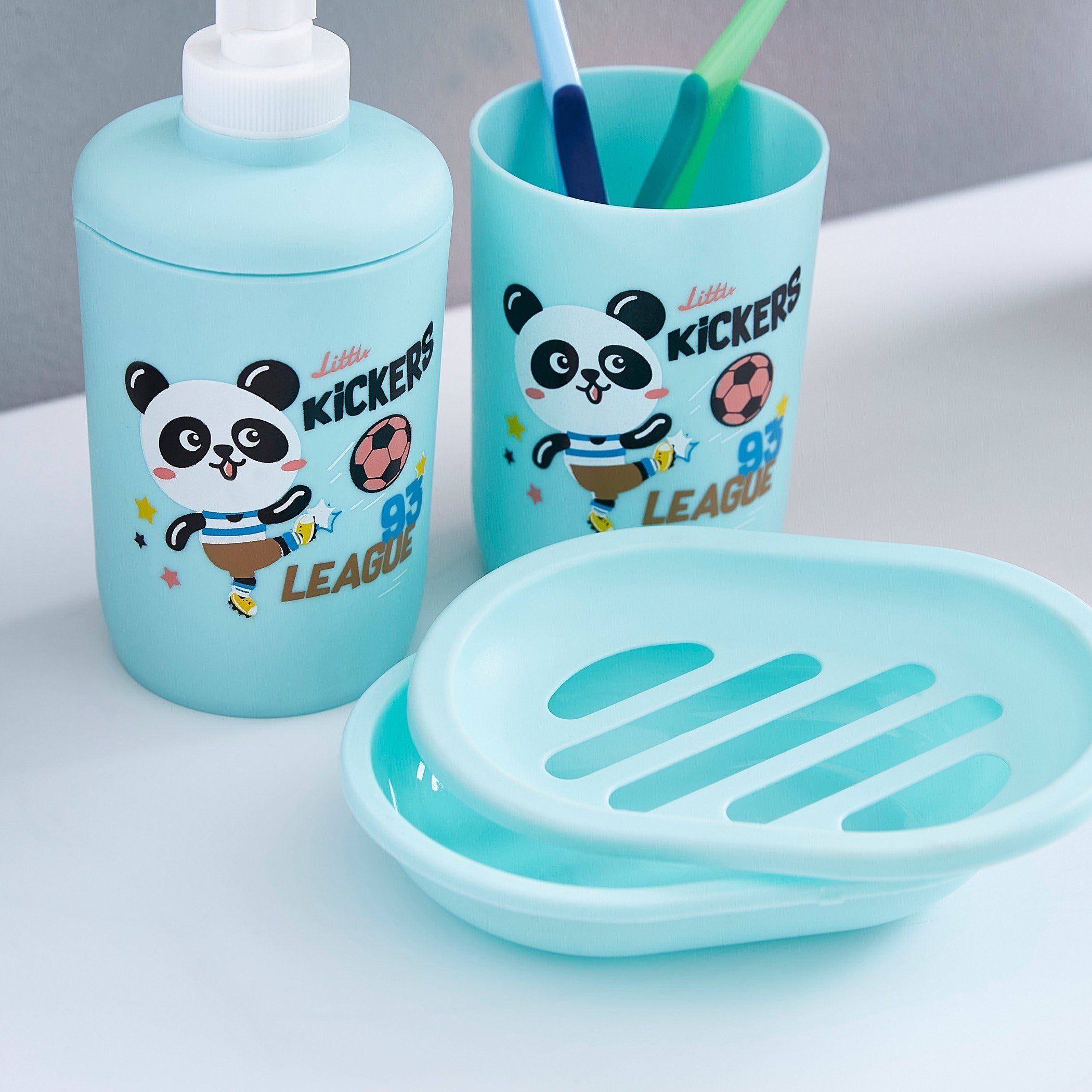 طقم حمام 3 قطع بطبعات كرة قدم-hbxhomeware-hbxkidsandyouth-image-2