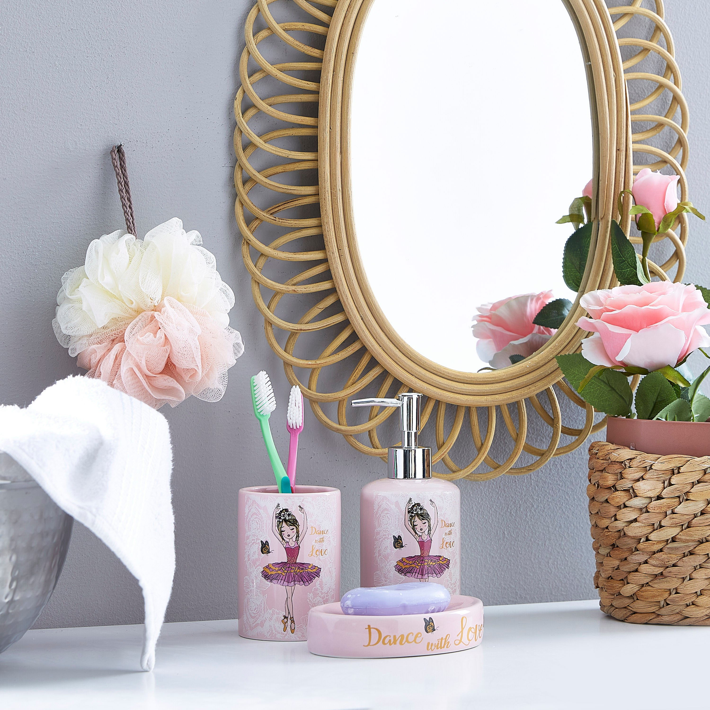 طقم أكسسوارات حمّام سيراميك 3 قطع بتصميم باليرينا-hbxhomeware-hbxkidsandyouth-image-5