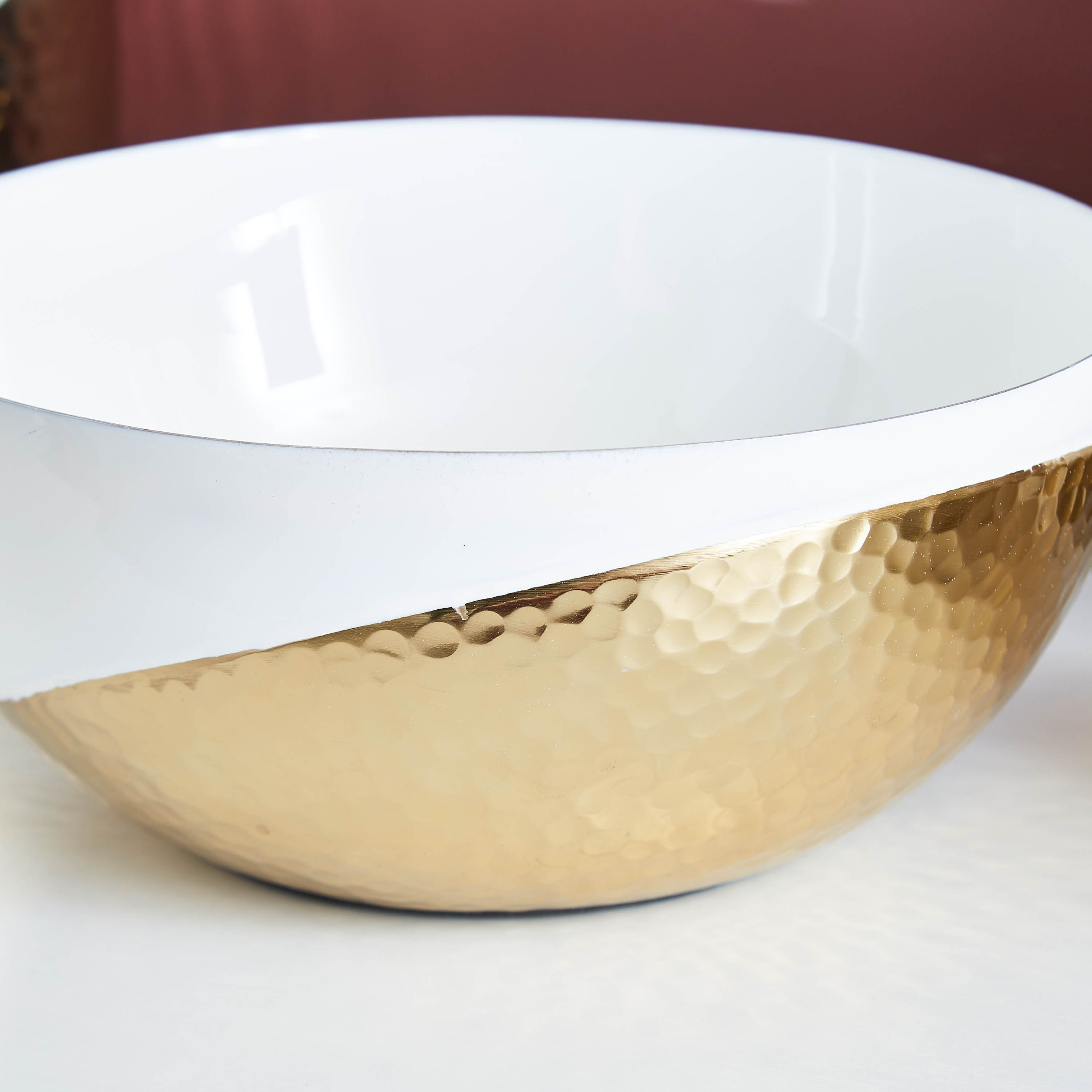 Amaya Dual Toned Hammered Metal Bowl - 25 cm-PROMO_HB_AE_B1G1_250925-image-3