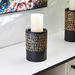 Amaya Metal Gold Hammered Folk Cylindrical Small Candleholder-Candle Holders-thumbnail-0