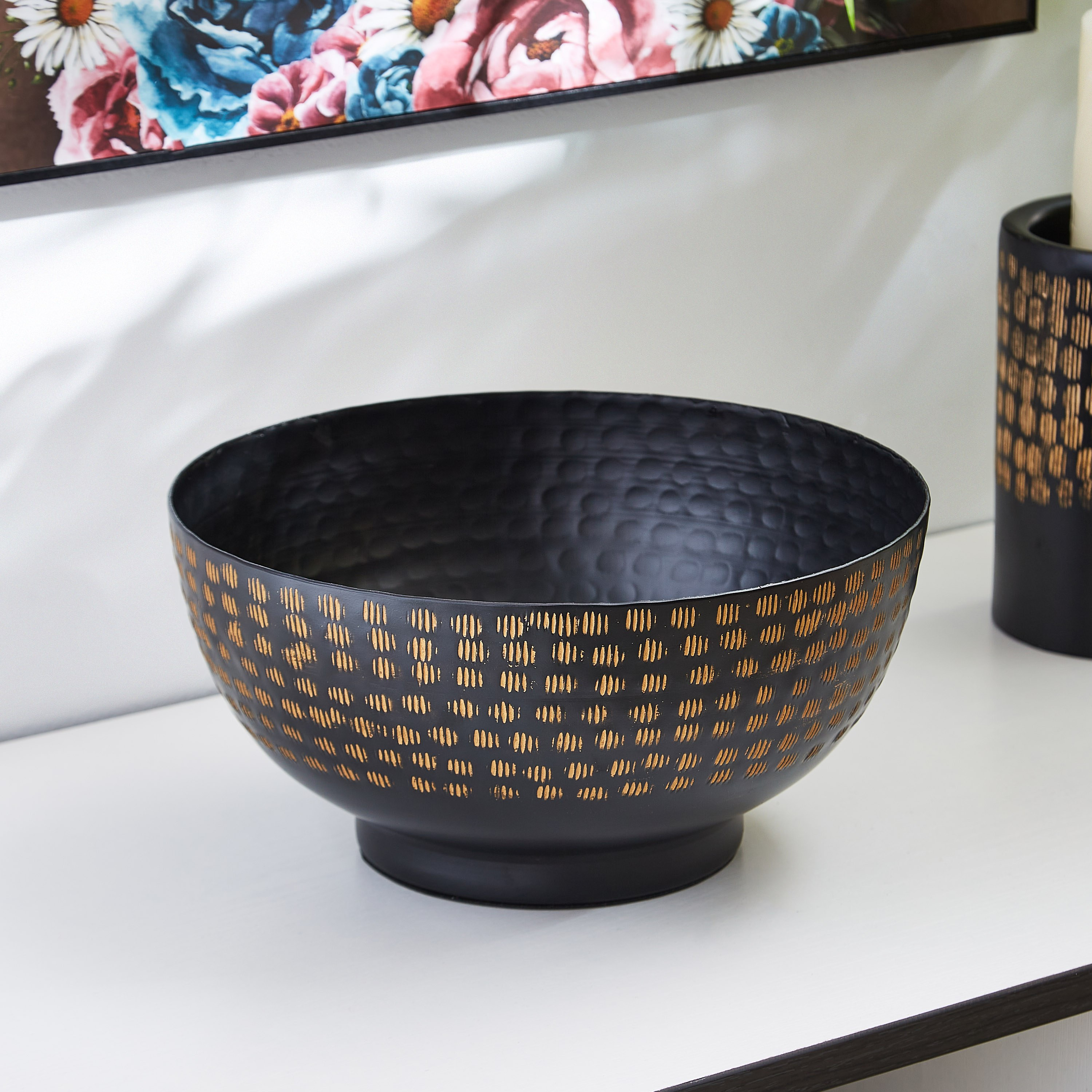 Amaya Metal Gold Hammered Big Folk Bowl - 26 cm-PROMO_HB_AE_B1G1_250925-image-1