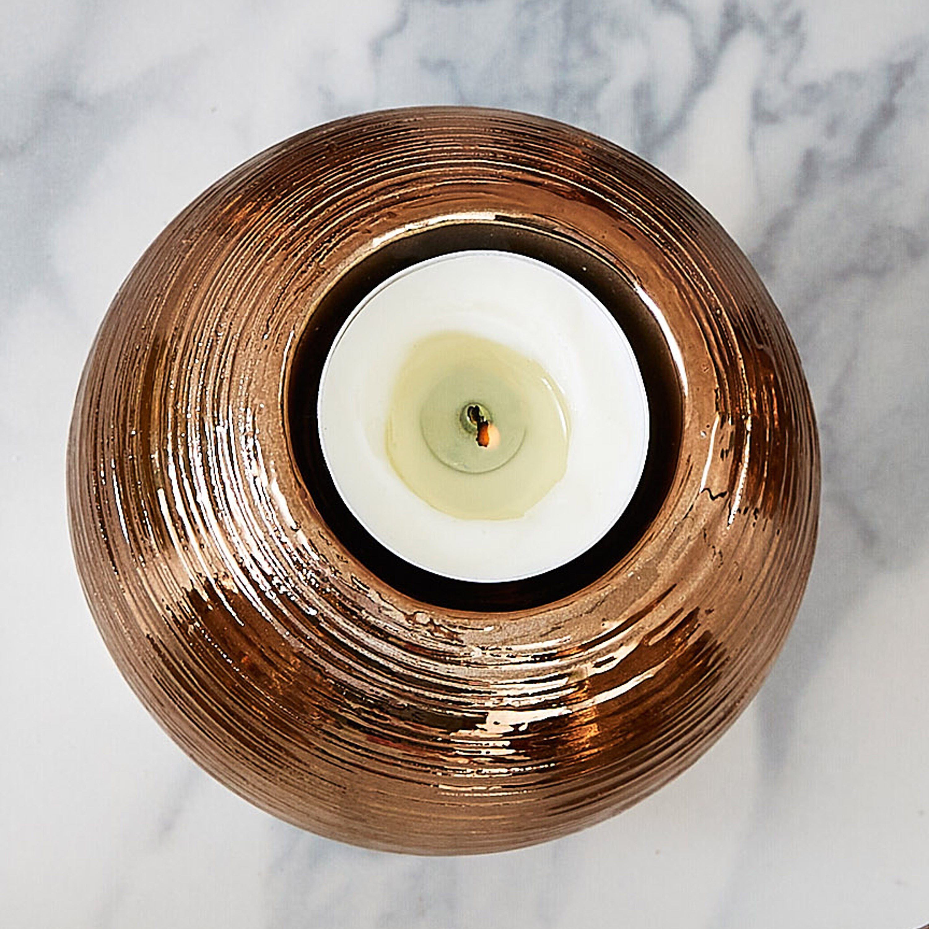 حامل شموع سيراميك ميتاليك من دوك - 8 سم-hbxlivingroom-decorandaccessories-candleholders-image-3