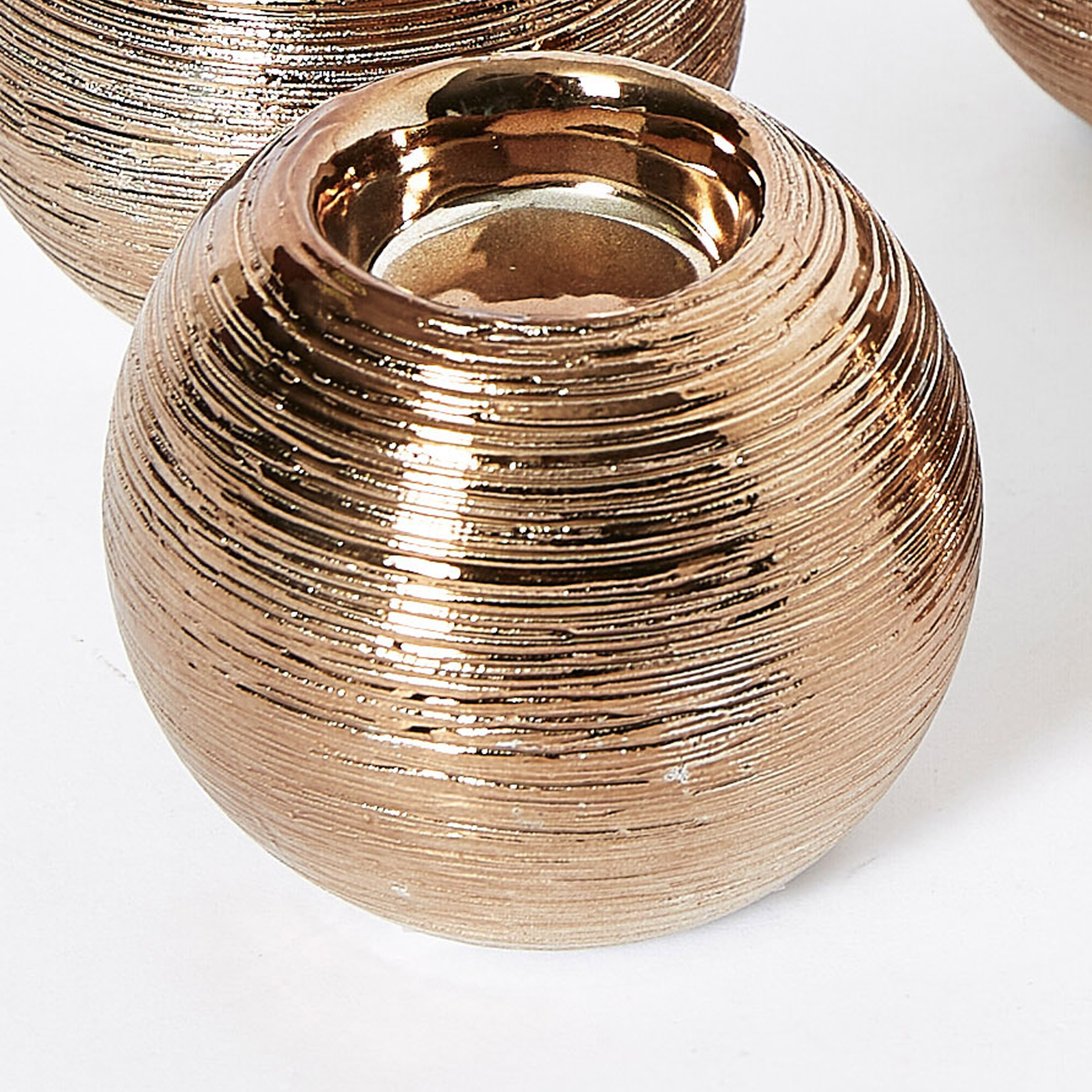 حامل شموع سيراميك ميتاليك من دوك - 8 سم-hbxlivingroom-decorandaccessories-candleholders-image-5