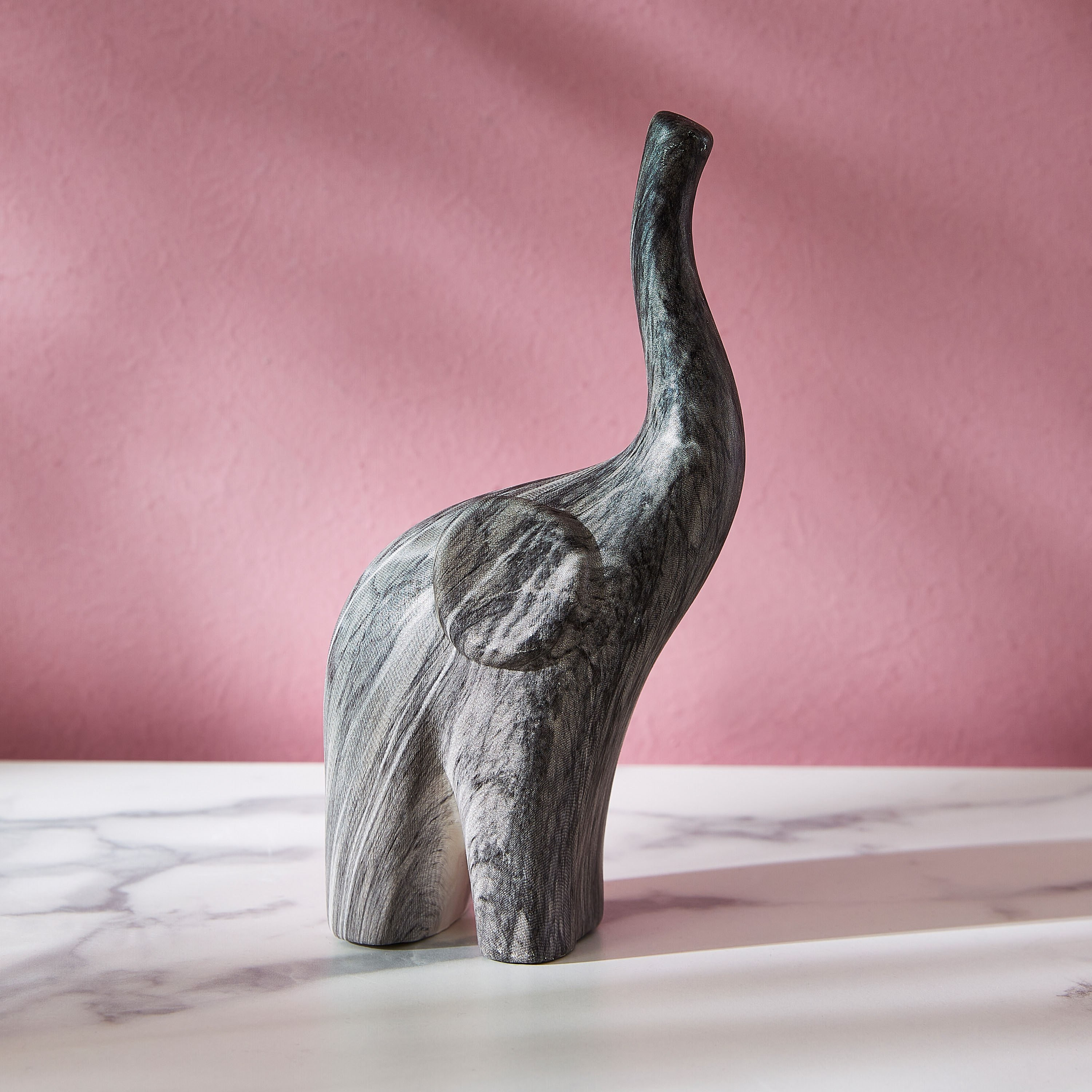 تمثال فيل سيراميك رخام بارز الملمس من دوك-hbxhomeware-homedecor-figurinesandornaments-image-1