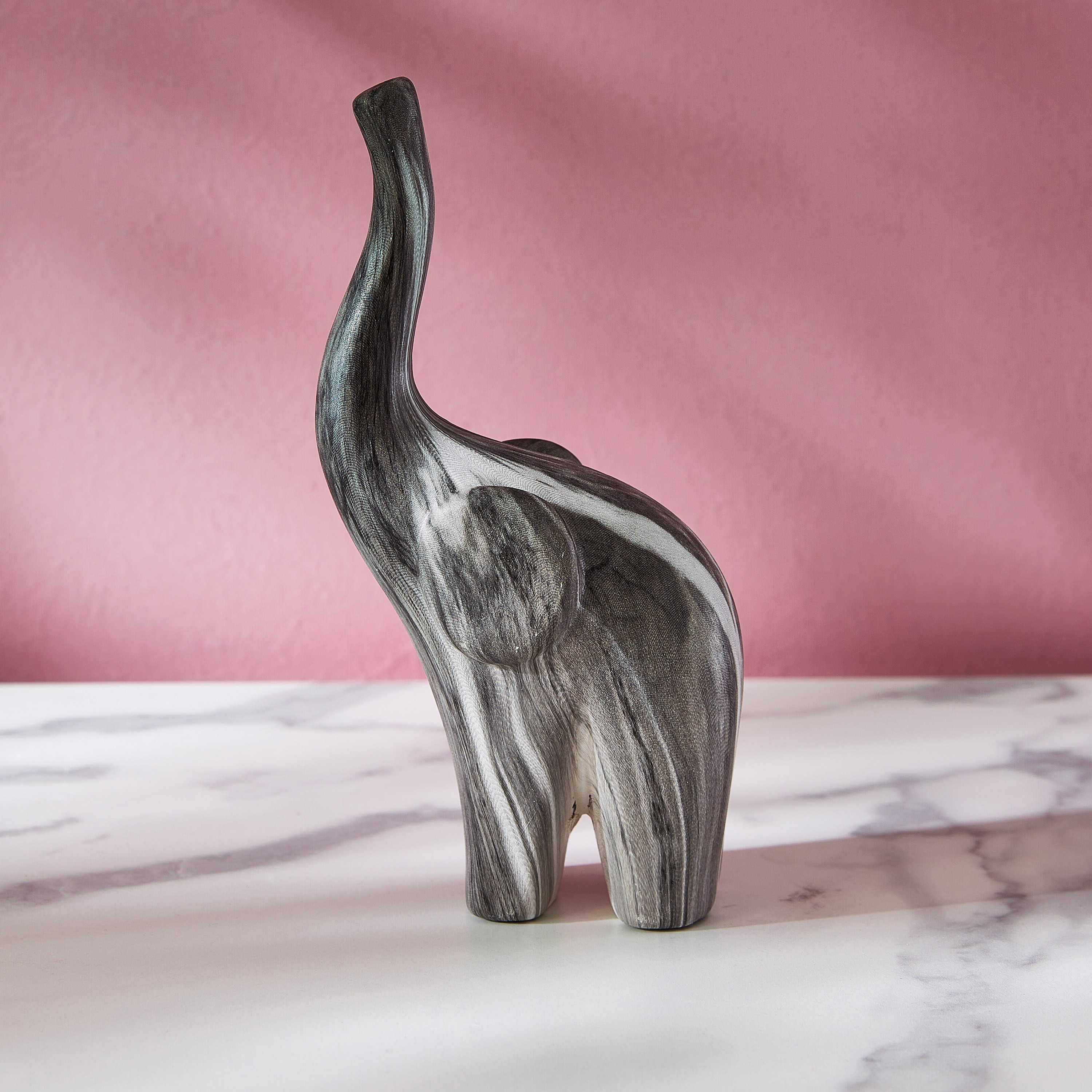 تمثال فيل سيراميك رخام بارز الملمس من دوك-hbxhomeware-homedecor-figurinesandornaments-image-2