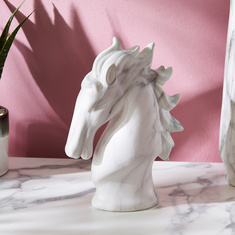 Duke Marble Texture Ceramic Horse Figurine