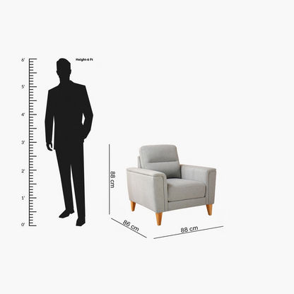 Lima 1-Seater Fabric Sofa-Armchairs-image-7