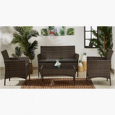 Grenada 4-Seater Outdoor Cushioned Sofa Set with Coffee Table