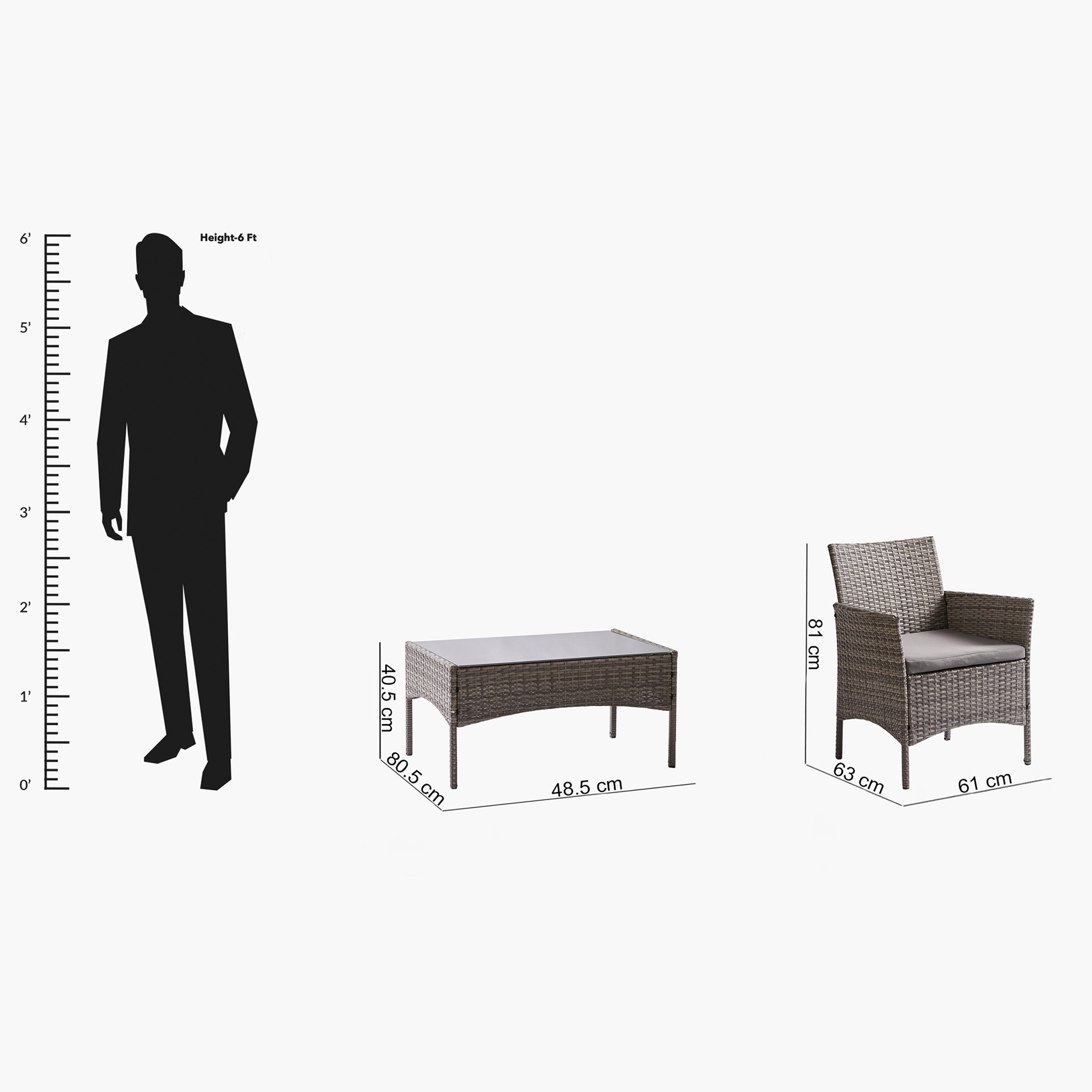 طقم كنبة موسّدة 4 مقاعد للجلسات الخارجية مع طاولة قهوة من جرينادا-hbxfurniture-sofasandarmchairs-sofasets-image-13