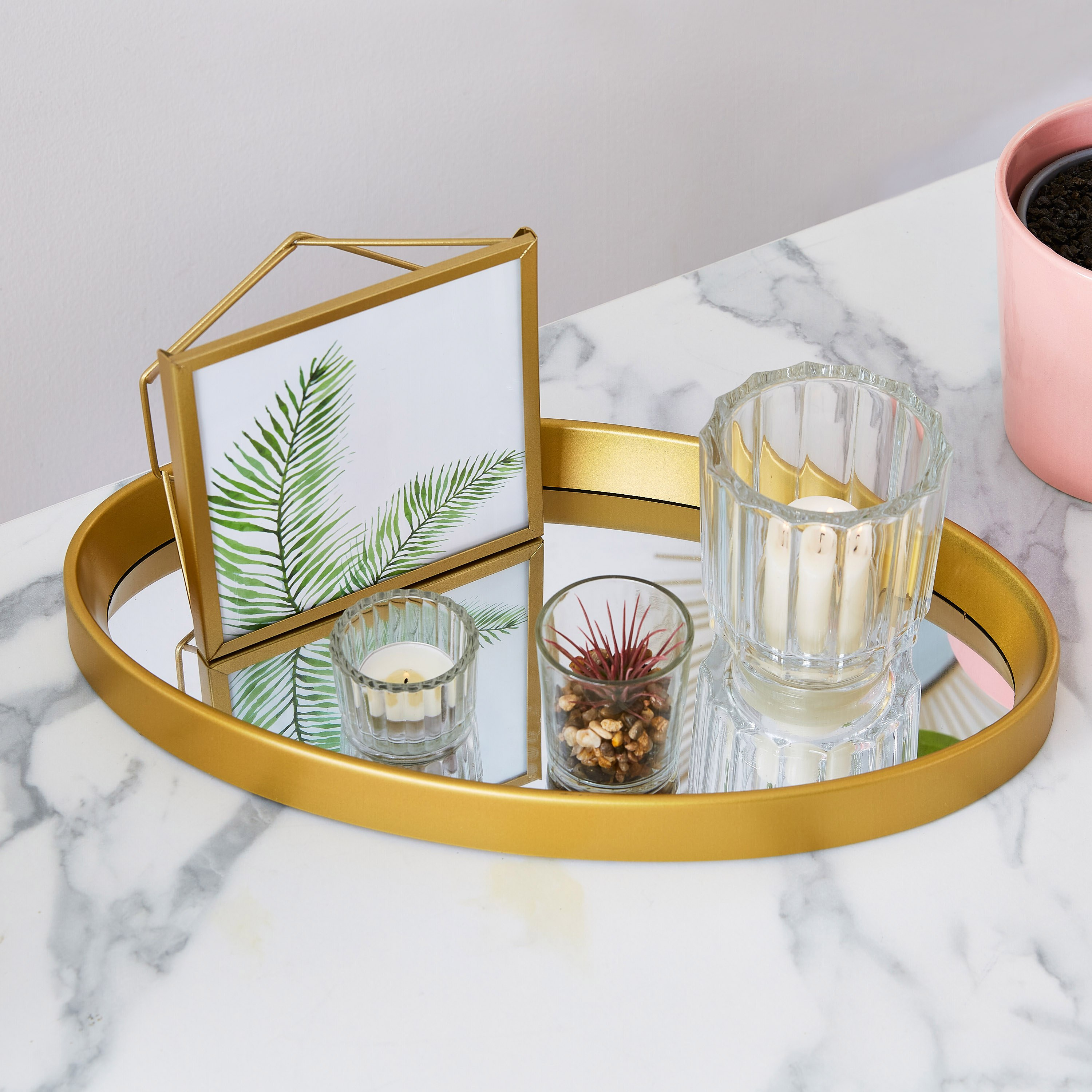 Sarah Decor Accent Tray with 3 Votive Holders and Photo Frame-hbxhomeware-homedecor-figurinesandornaments-image-2