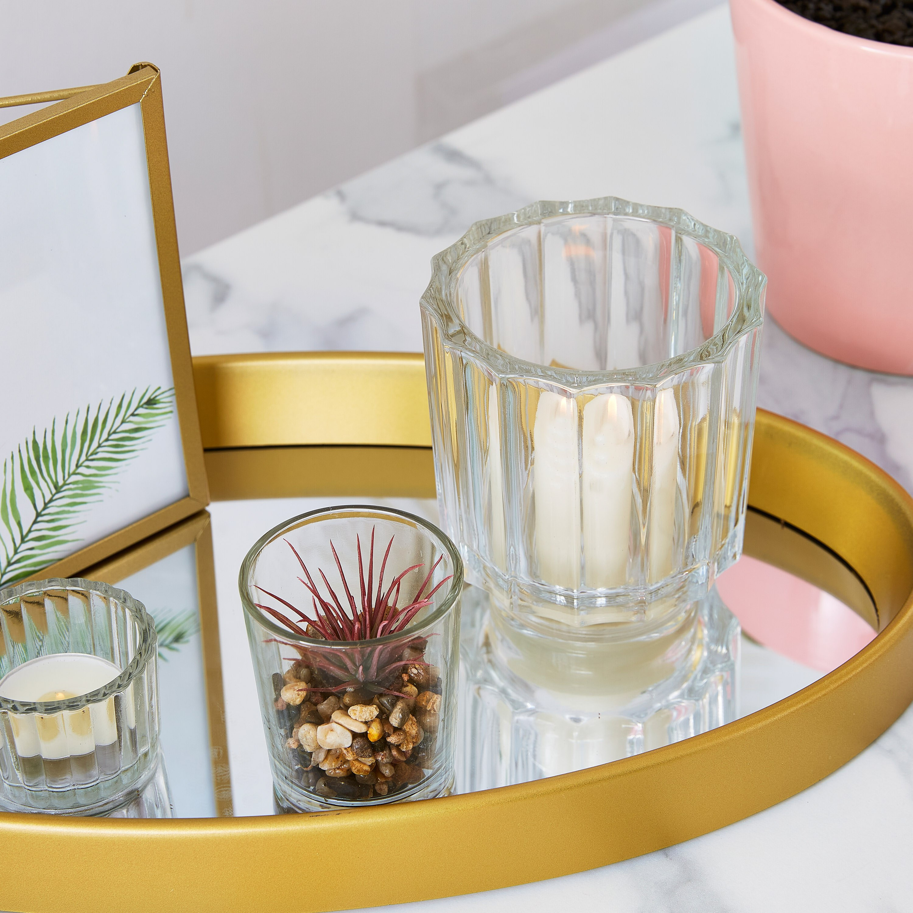 Sarah Decor Accent Tray with 3 Votive Holders and Photo Frame-hbxhomeware-homedecor-figurinesandornaments-image-3