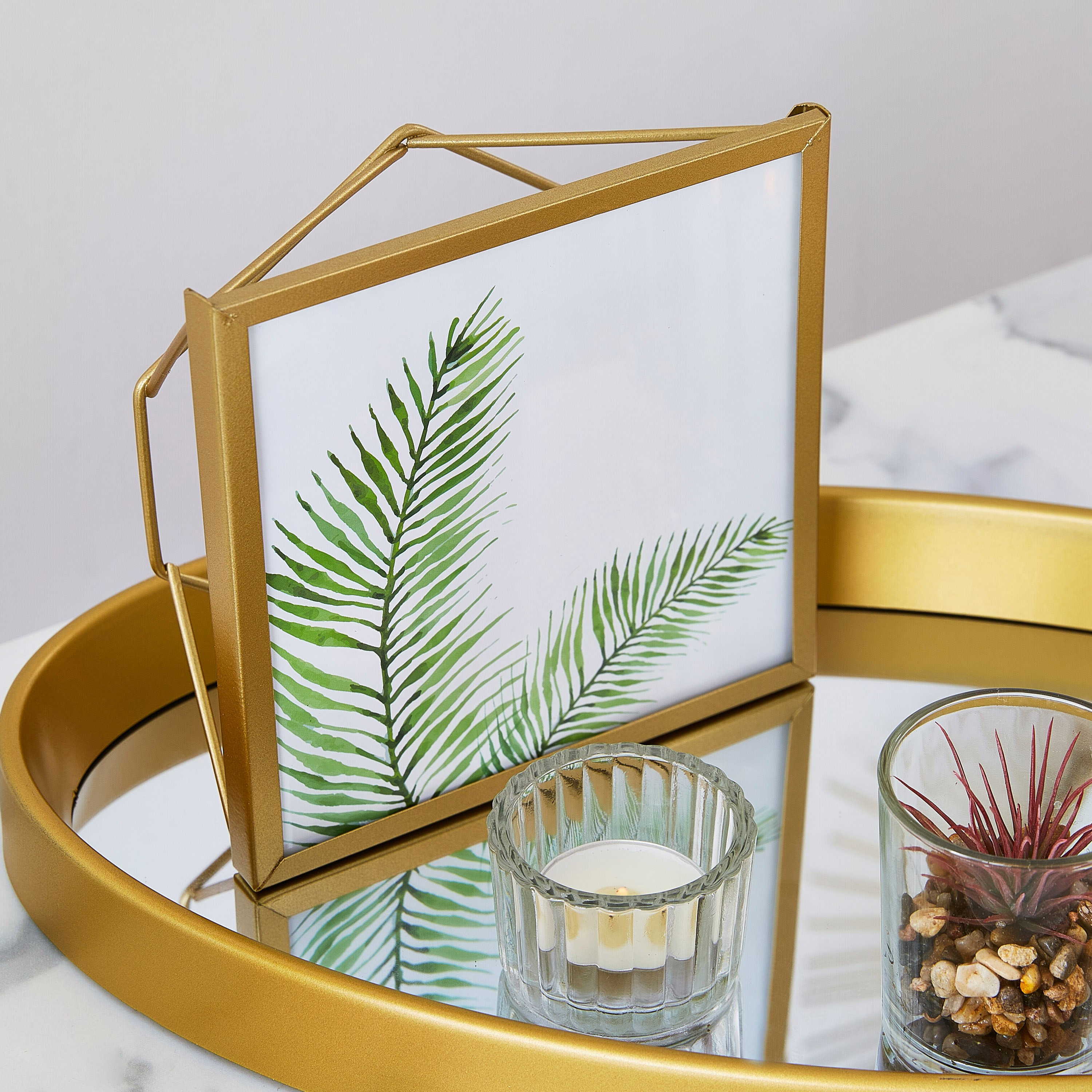Sarah Decor Accent Tray with 3 Votive Holders and Photo Frame-hbxhomeware-homedecor-figurinesandornaments-image-4