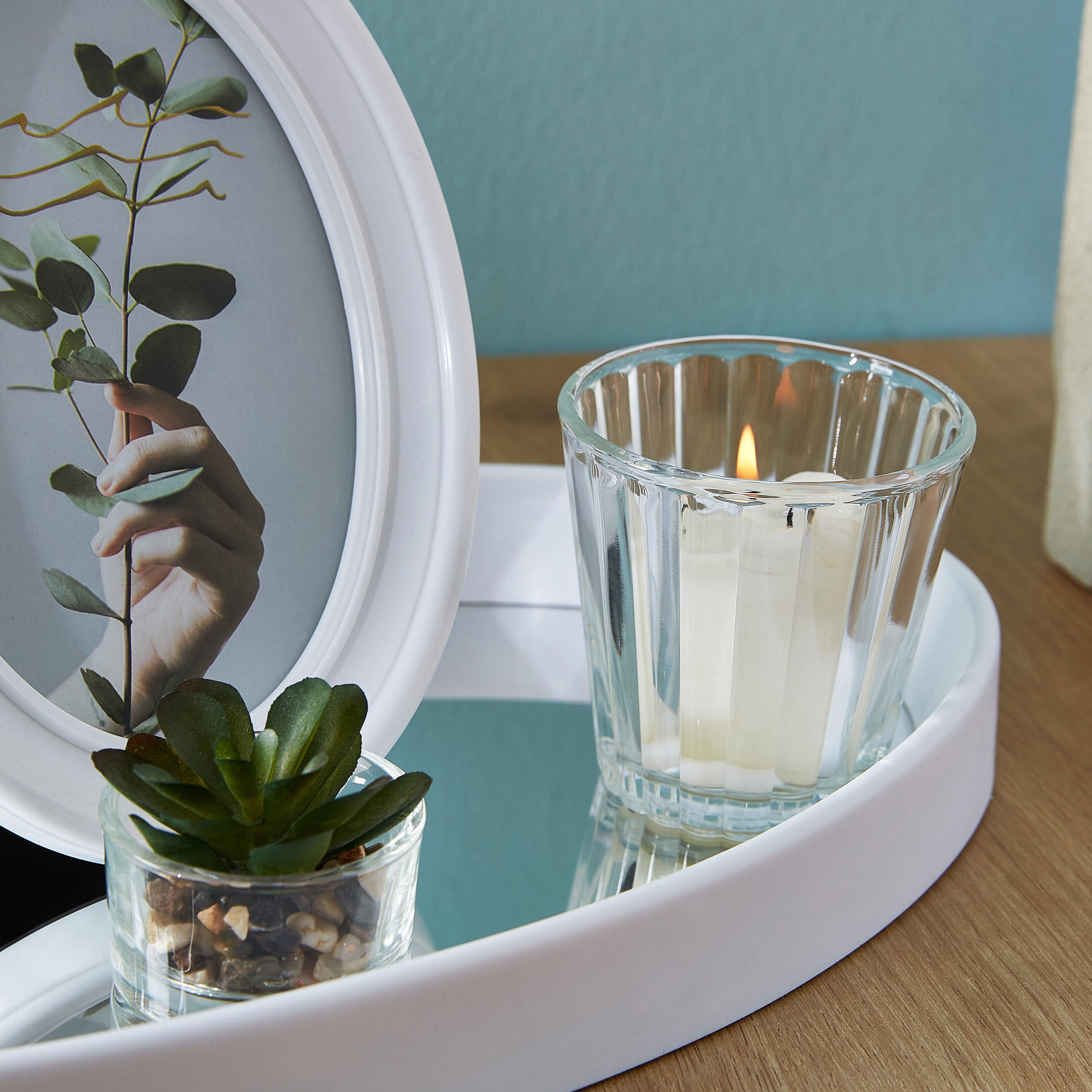 مجموعة ديكور طاولة 6 قطع بحامل شموع وبرواز صور - سارة-hbxlivingroom-decorandaccessories-candleholders-image-3