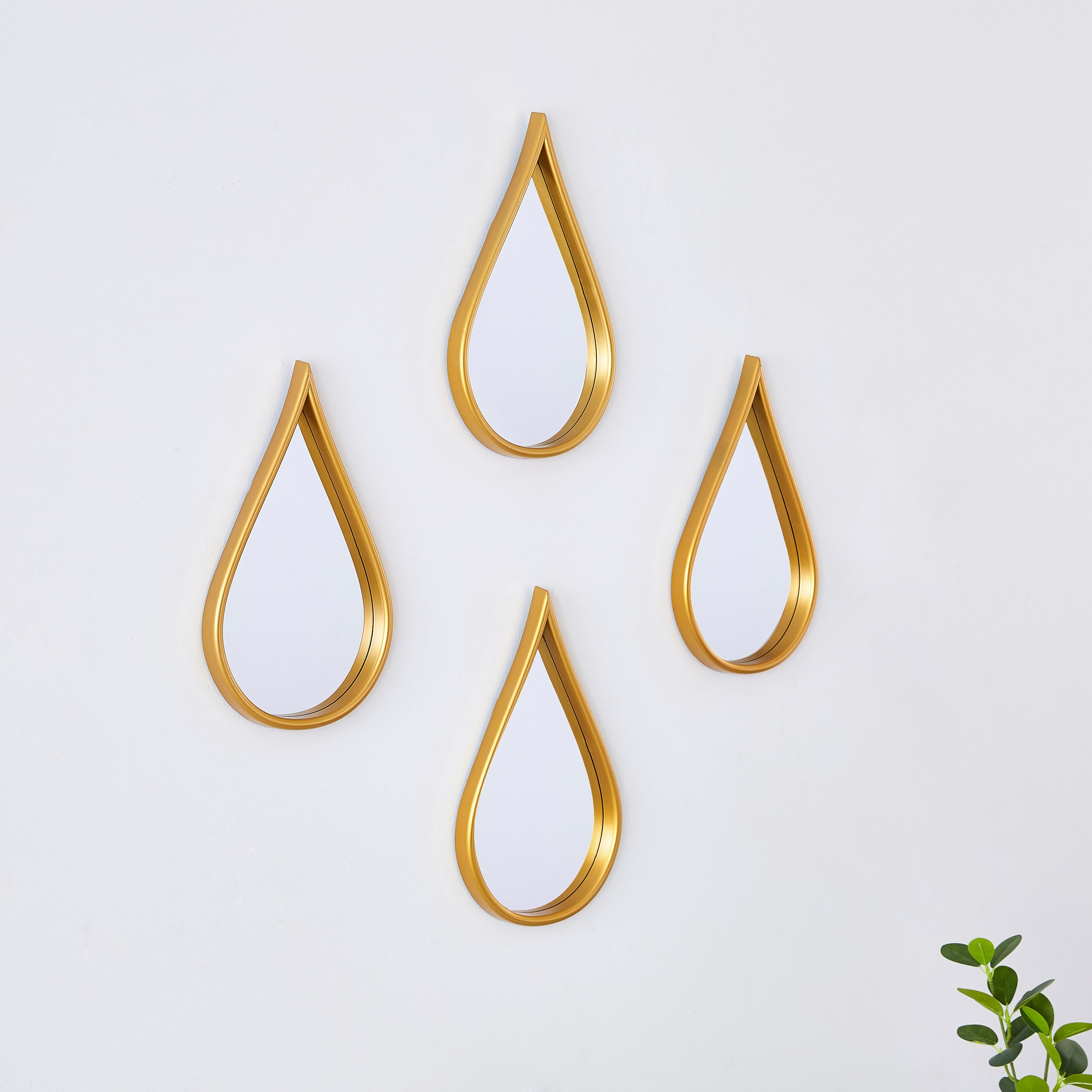 طقم مرايا حائط بتصميم قطرة مياه 4 قطع من ساره - 19x2x35 سم-PROMO_HB_AE_B1G1_250925-image-2