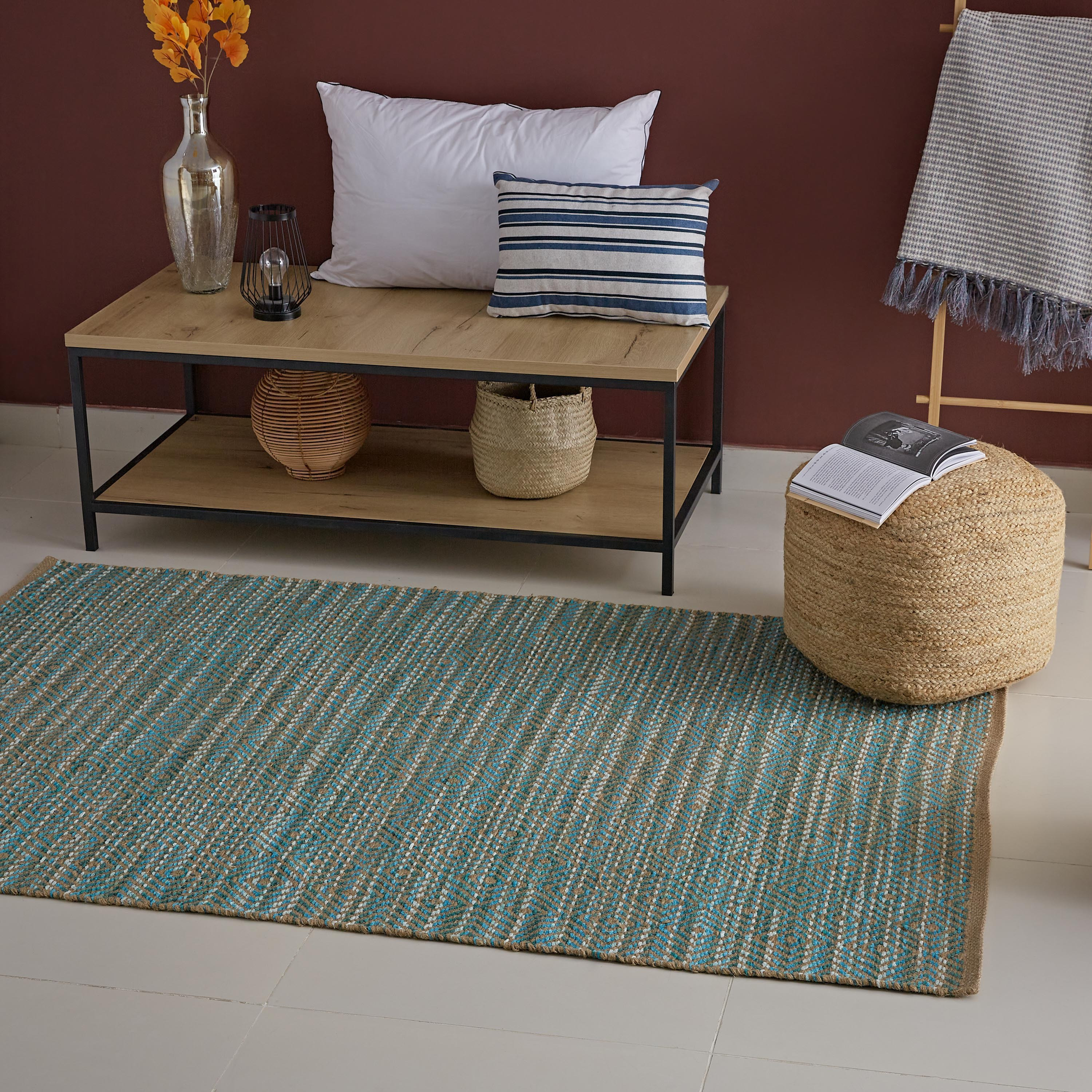 سجادة دوري جوت وفيسكوز من ديلا - 122x183 سم-hbxdecorandfurnishings-floorcoverings-rugs-image-1
