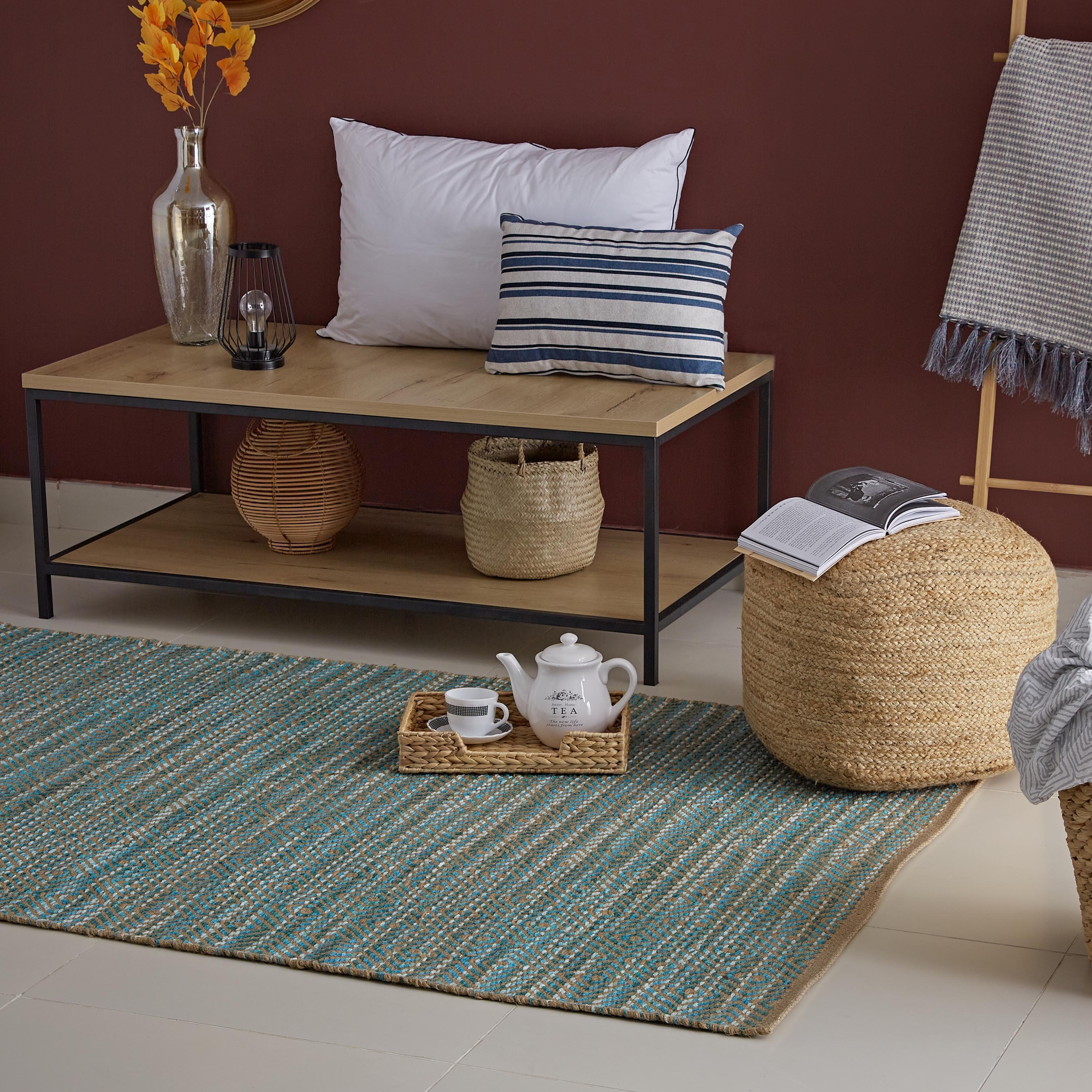 سجادة دوري جوت وفيسكوز من ديلا - 122x183 سم-hbxdecorandfurnishings-floorcoverings-rugs-image-4