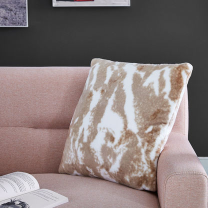 Jeneth Printed Flannel Filled Cushion - 45x45 cms