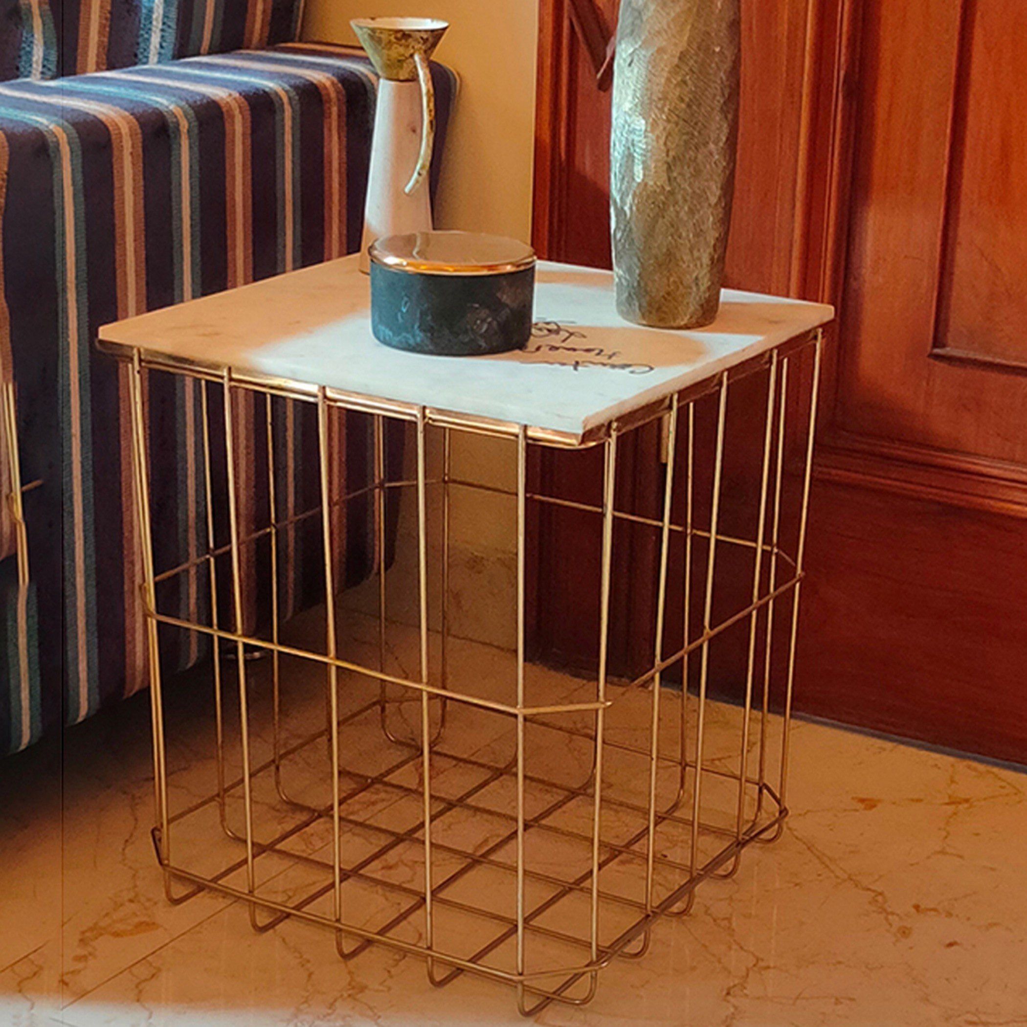 طاولة جانبيّة مزيّنة بالرخام من جيما-hbxfurniture-livingroom-endtables-image-2