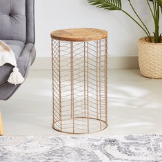 Fern Copper Accent End Table