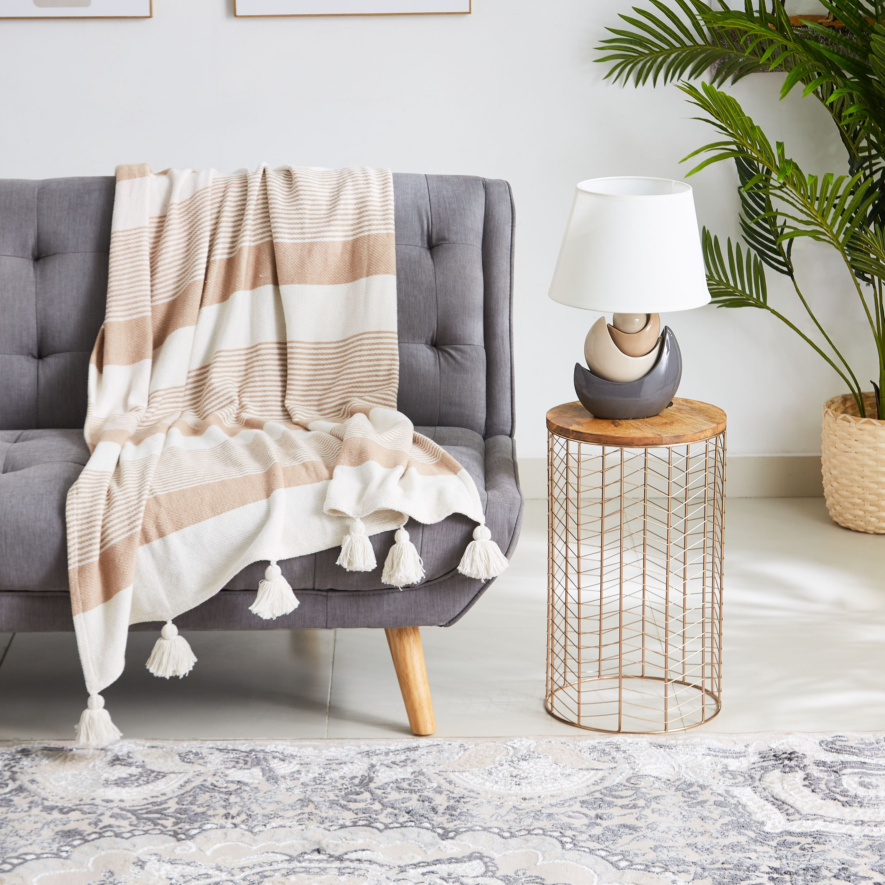 طاولة جانبيّة نحاس بني محمر مزيّنة من فيرن-hbxfurniture-livingroom-endtables-image-3