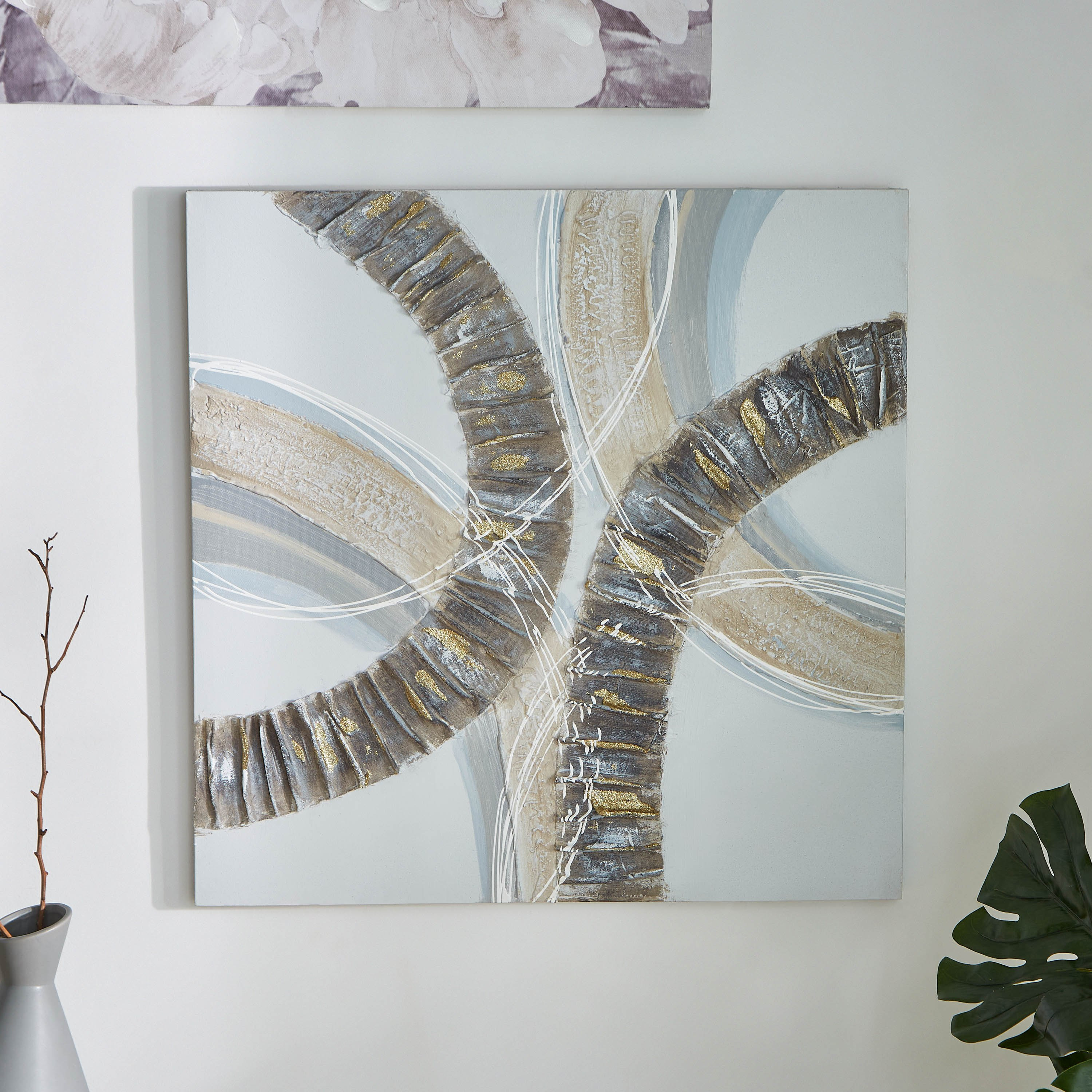 لوحة مؤطّرة مرسومة بارزة الملمس بطابع تجريدي من مونيه-PROMO_HB_AE_B1G1_250925-image-1