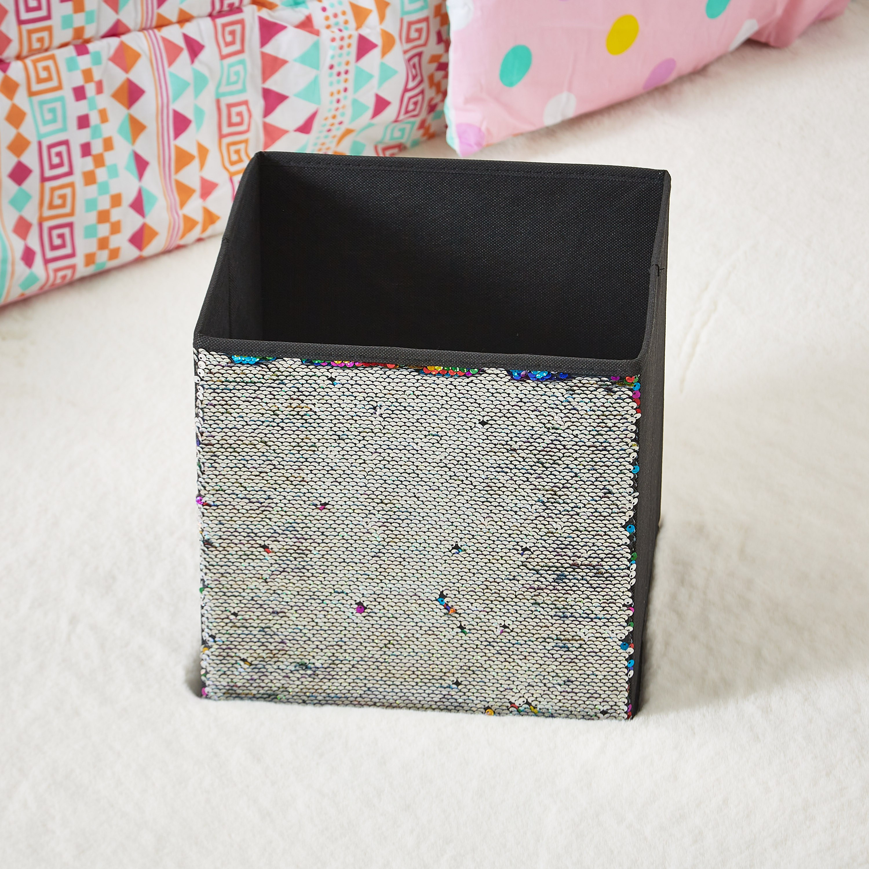Glitz Rainbow Two Way Sequins Fabric Storage Box-hbxhomeware-hbxkidsandyouth-image-2