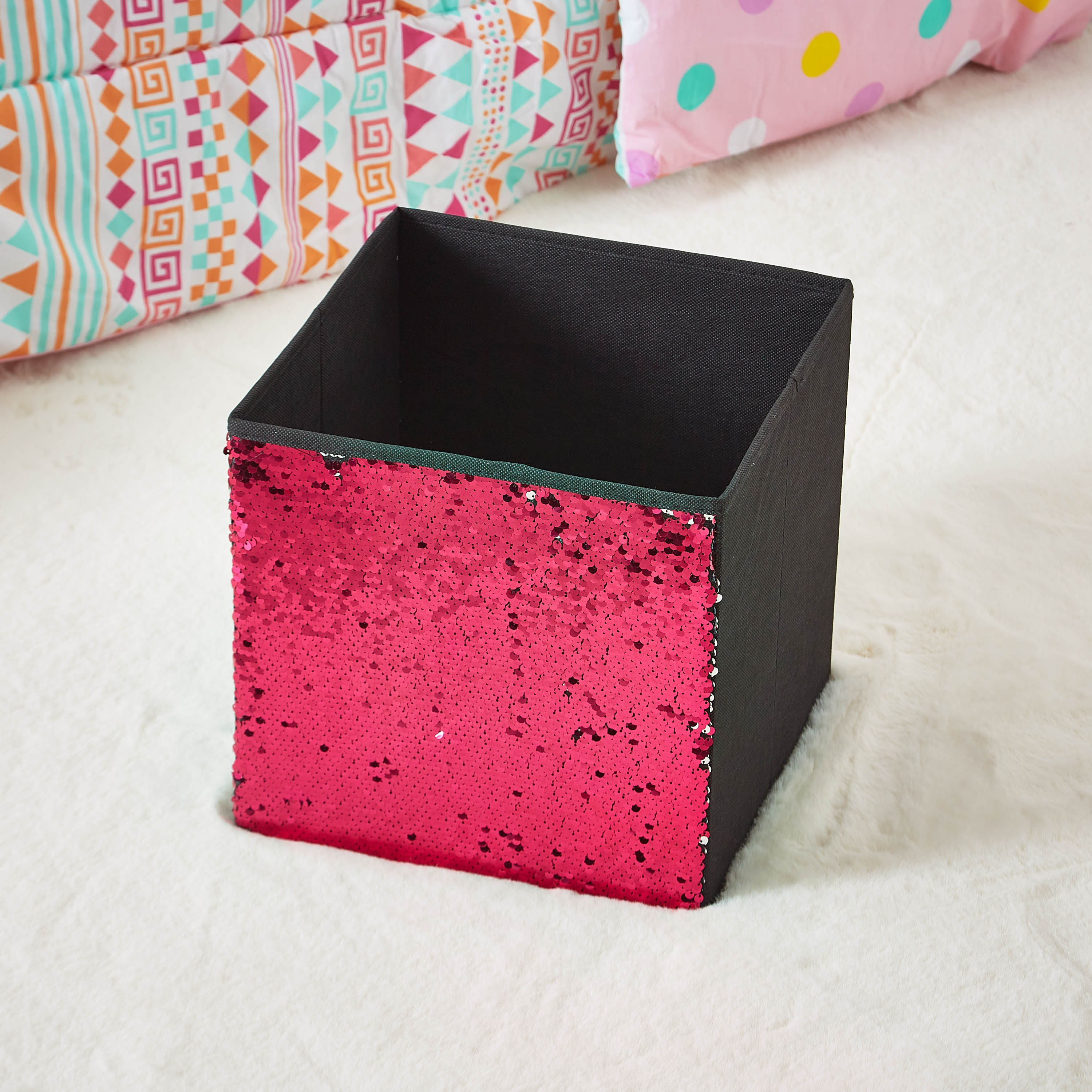 Glitz Two Way Sequins Fabric Storage Box-hbxhomeware-hbxkidsandyouth-image-1
