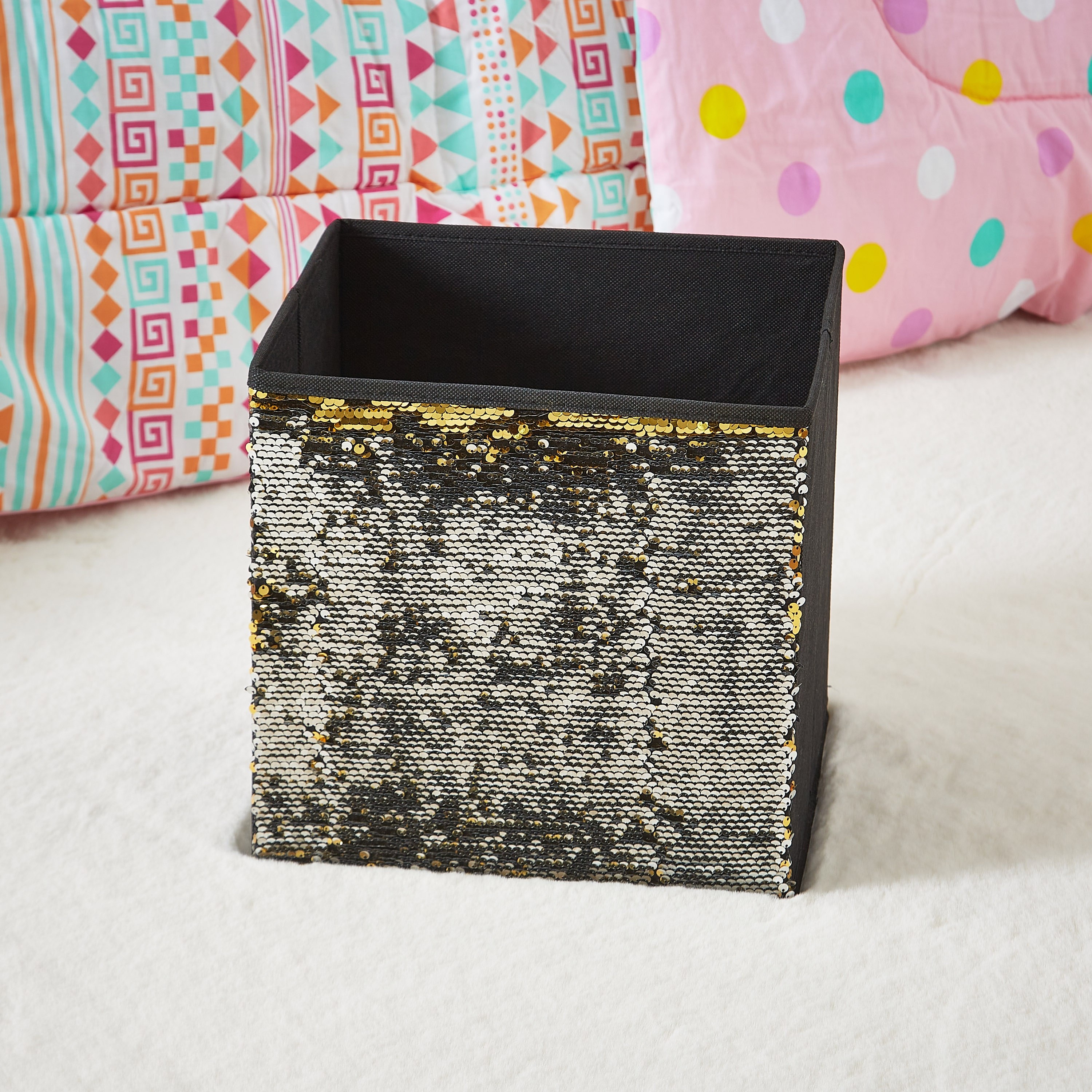 Glitz Two Way Sequins Fabric Storage Box-hbxhomeware-hbxkidsandyouth-image-2