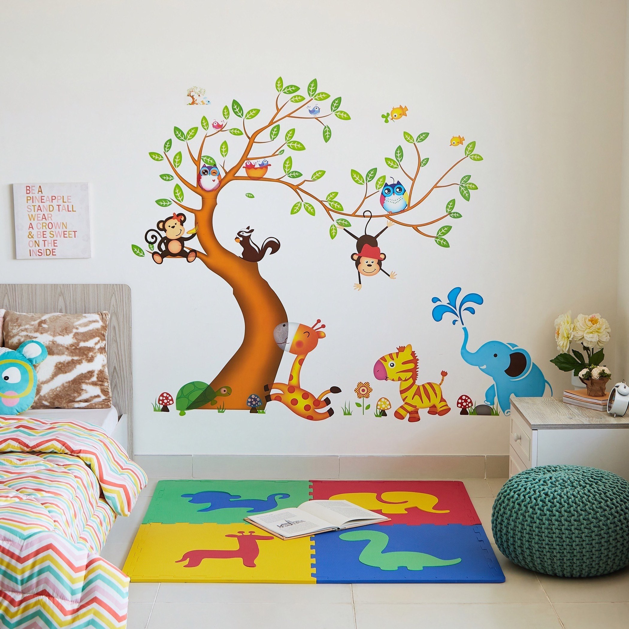 طقم بساط أرضيات أحجية على شكل حيوانات 4 قطع من جوي - 60x60 سم-hbxhomeware-hbxkidsandyouth-image-4