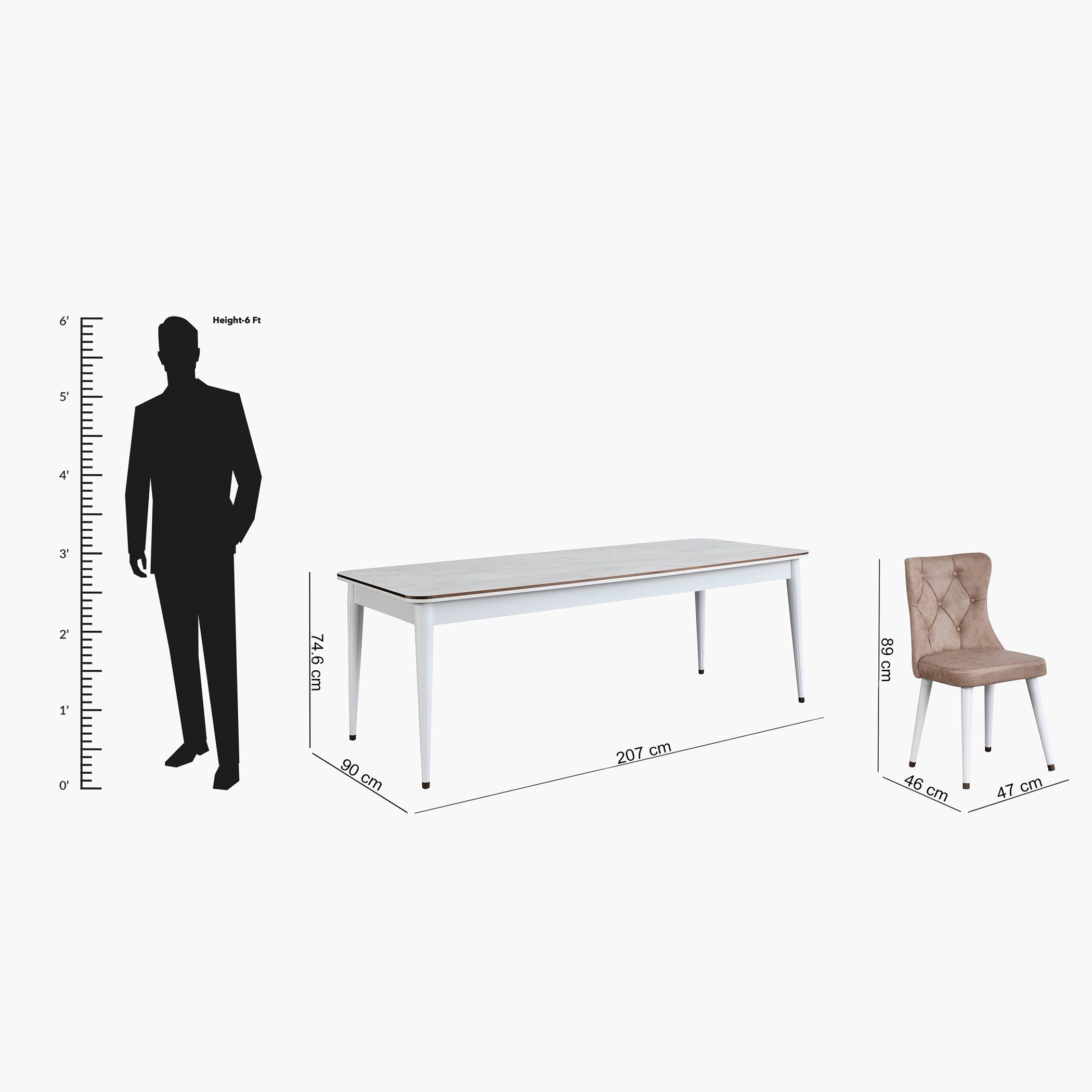 طقم سفرة بـ8 مقاعد من روشيل-hbxfurniture-diningtablesandsets-diningsets-eightseater-image-6