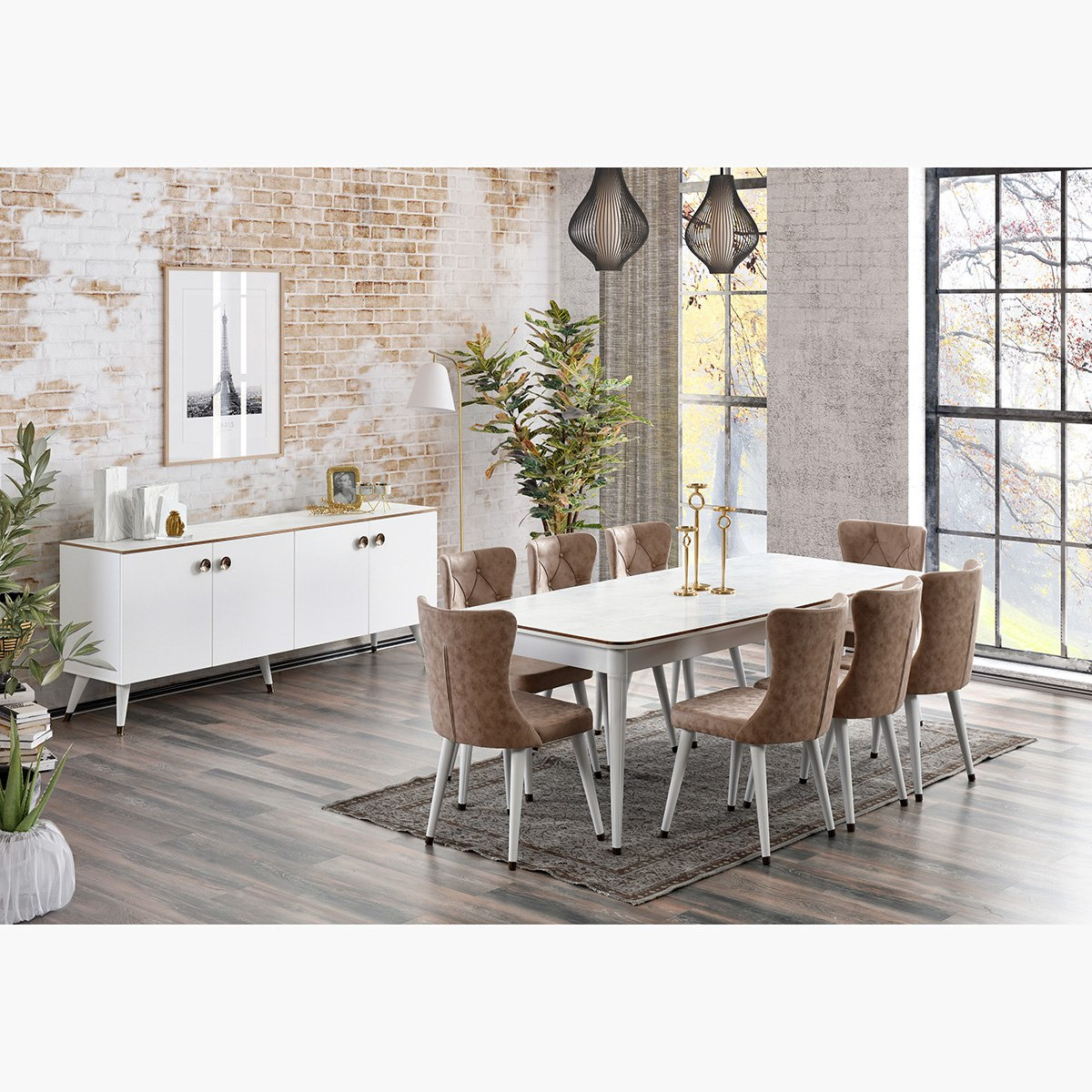 Rochelle Sideboard with 4-Doors-hbxfurniture-diningroom-buffetsandsideboards-image-5