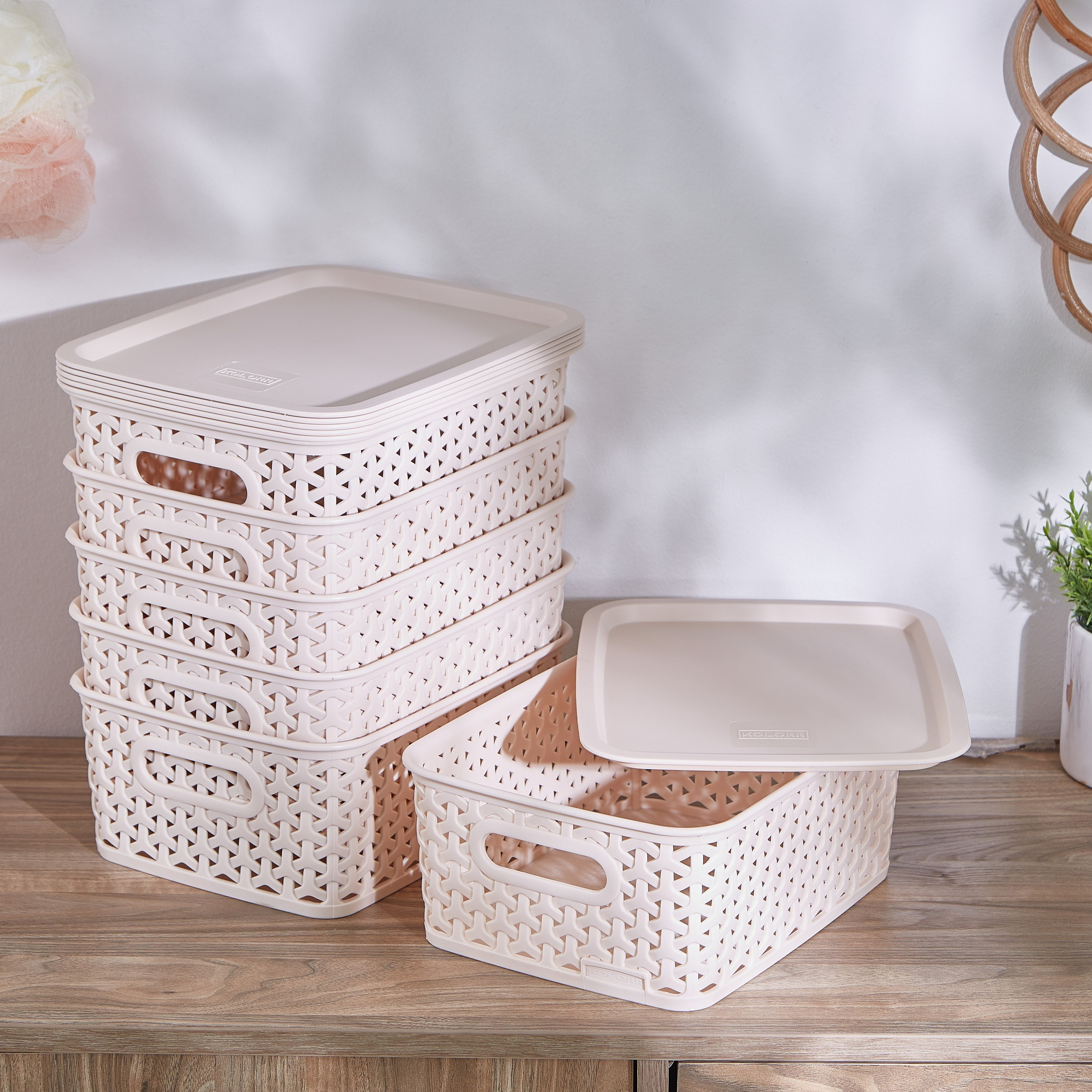 طقم سلال من 12 قطعة من فيجا - 20 × 25 × 10 سم-hbxbedroom-bedroomaccessories-bedroomstorage-image-3