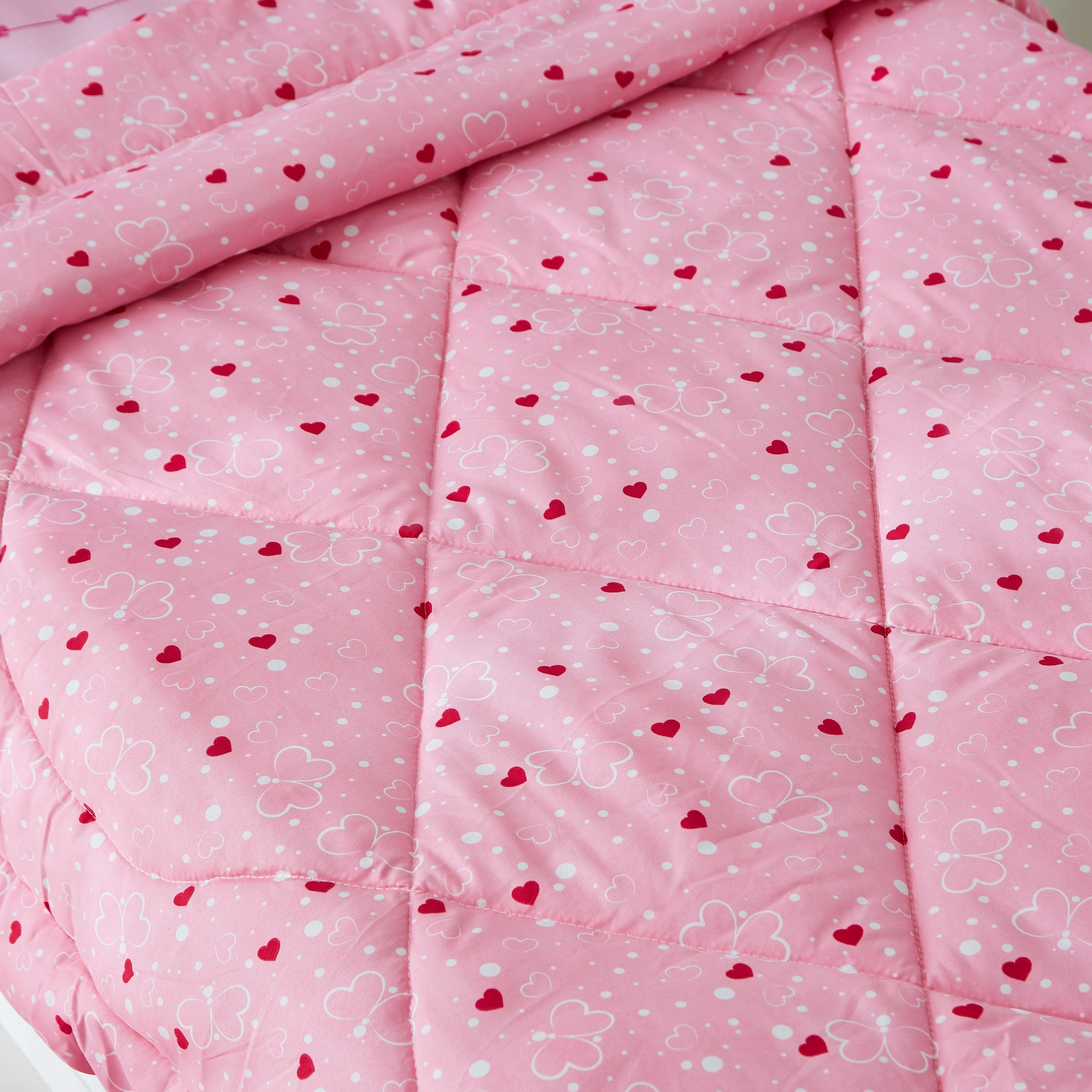 طقم لحاف فردي من قطعتين بطبعات فراشة - 135x220 سم-hbxhomeware-hbxkidsandyouth-image-3