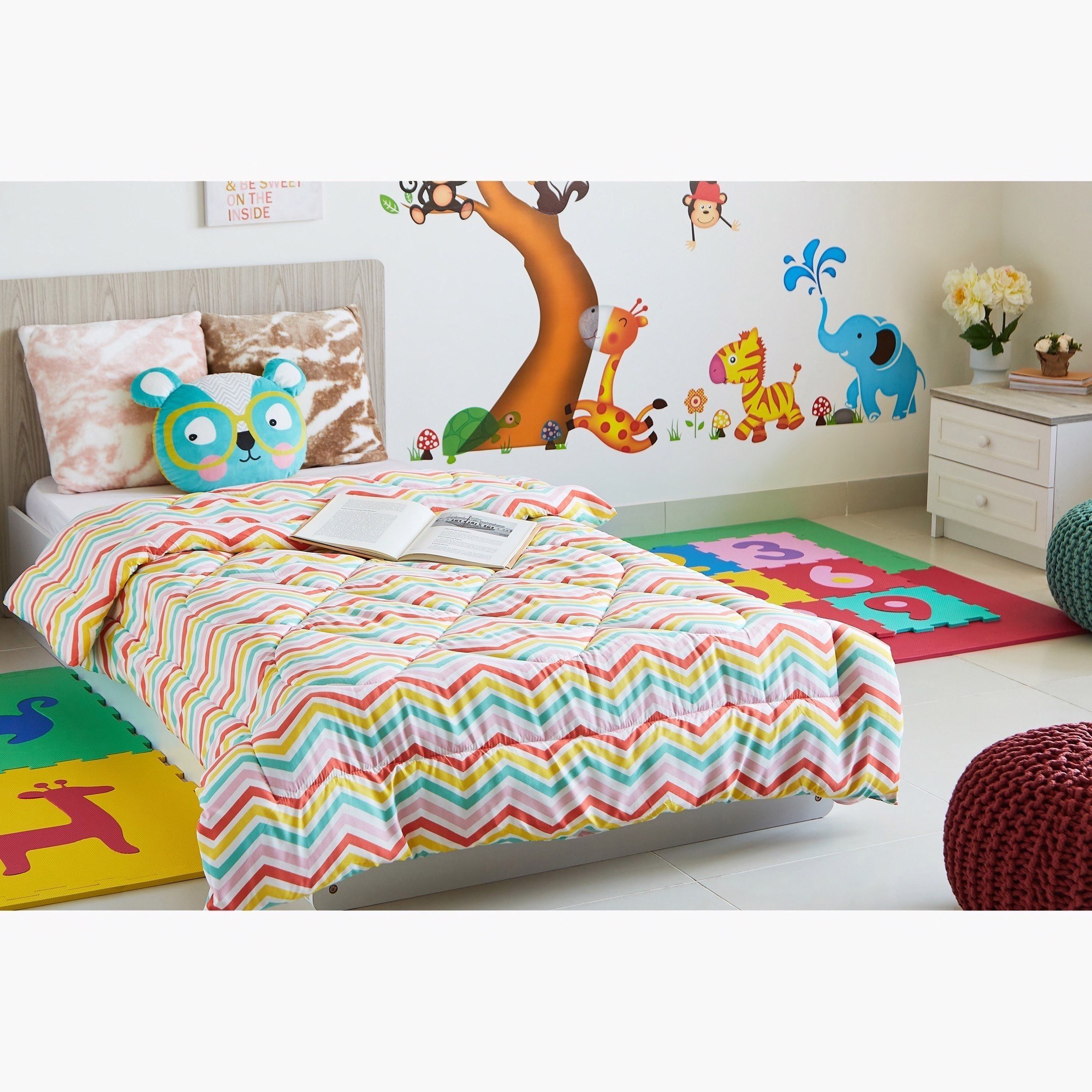 لحاف فردي بطبعات شيفرون - 135×220 سم-hbxhomeware-hbxkidsandyouth-image-5
